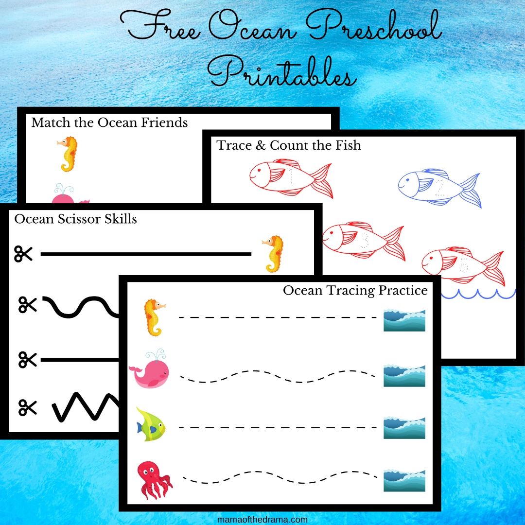 Free Preschool Ocean Theme Printables Kirsta s Creations