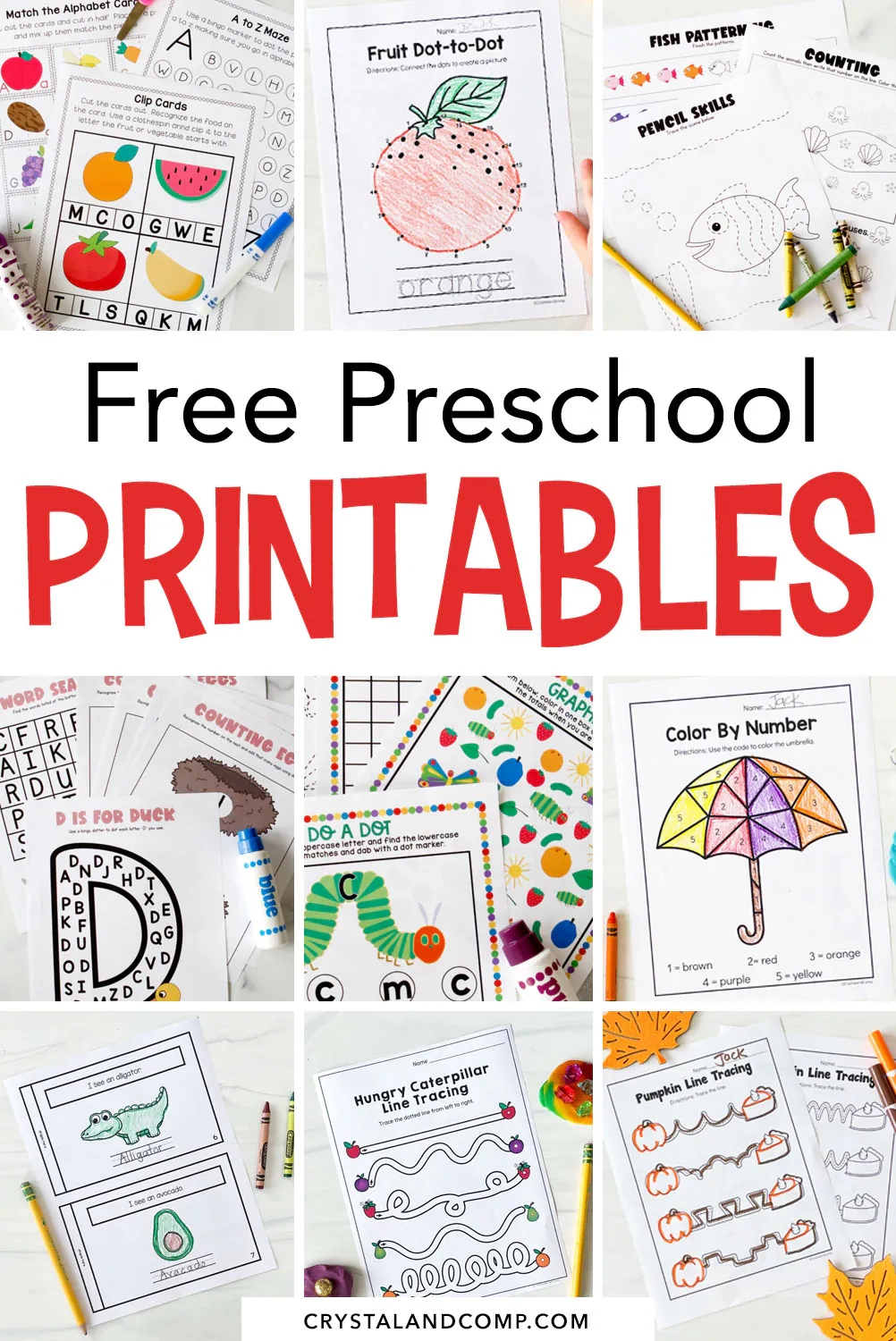 Free Preschool Printables CrystalandComp