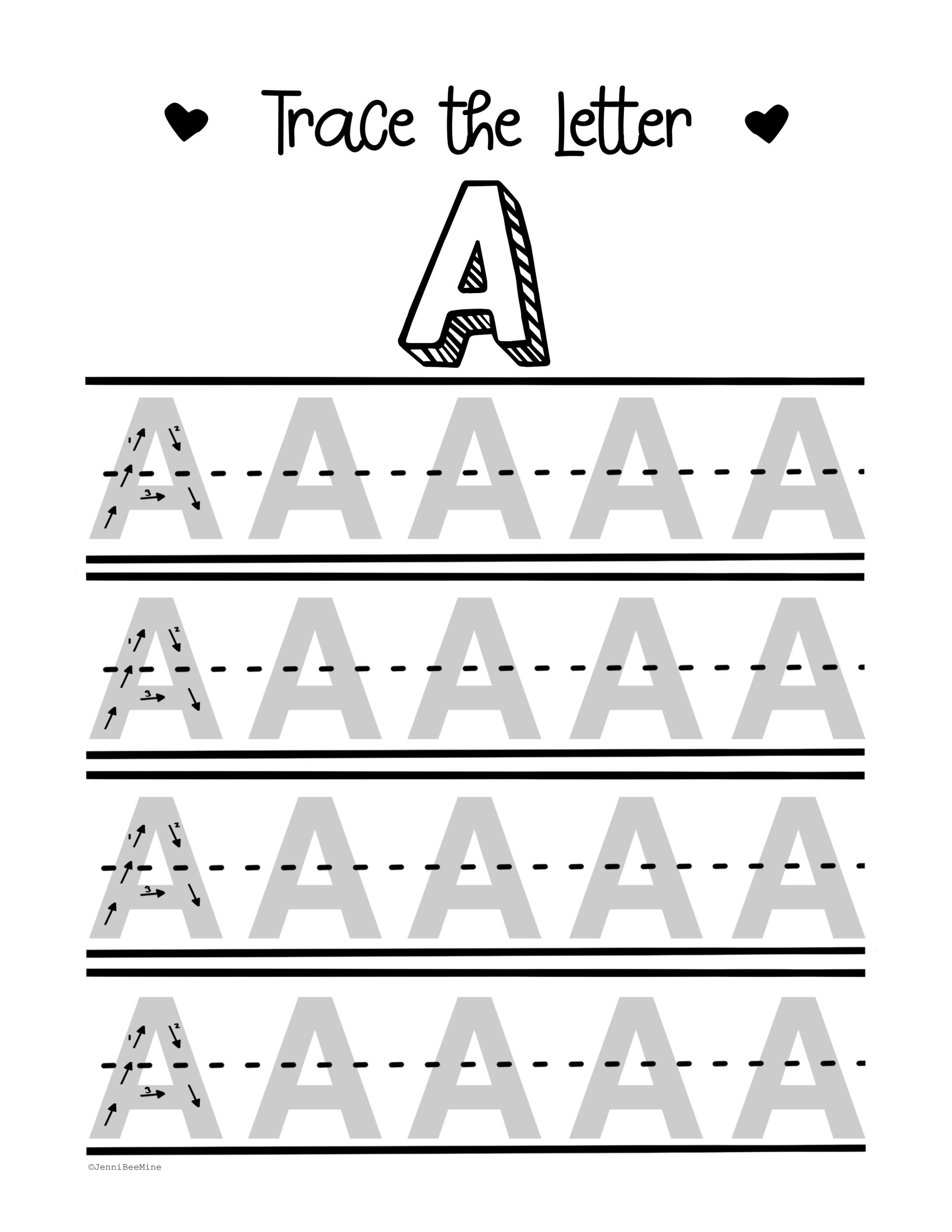 Free Preschool Printables Letter A Jennibeemine
