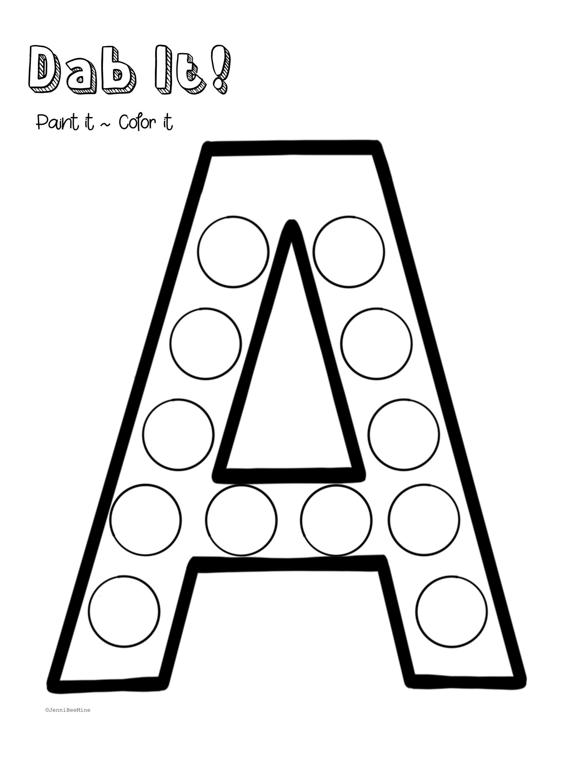 Free Preschool Printables Letter A Jennibeemine Free Preschool Printables Letter A Jennibeemine