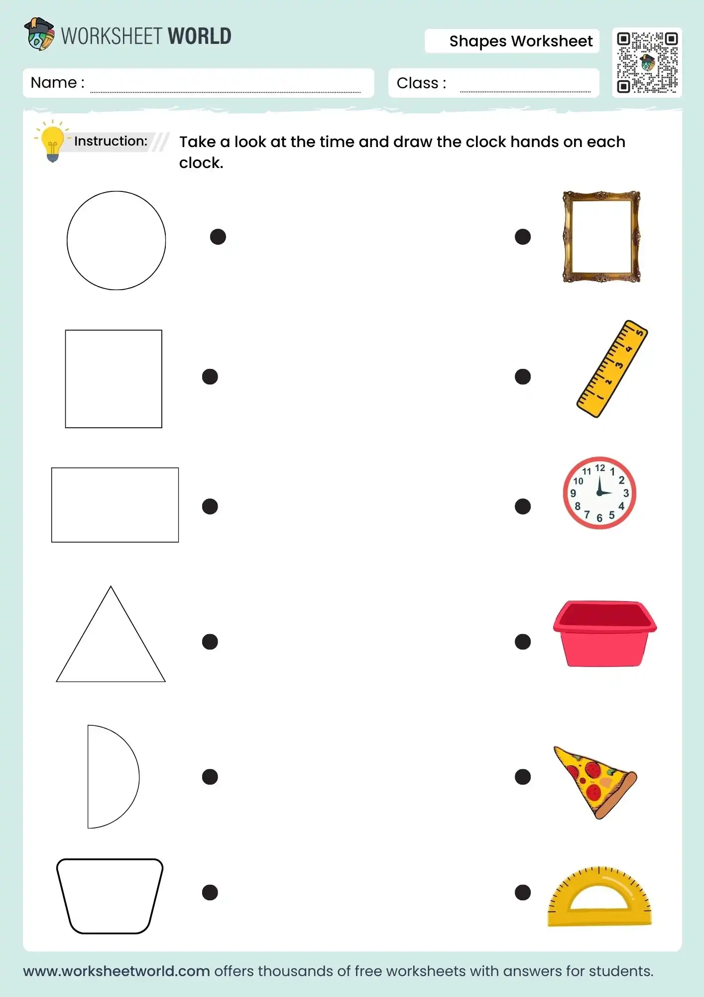 Free Preschool Shapes Worksheets For Kindergarten Worksheet World