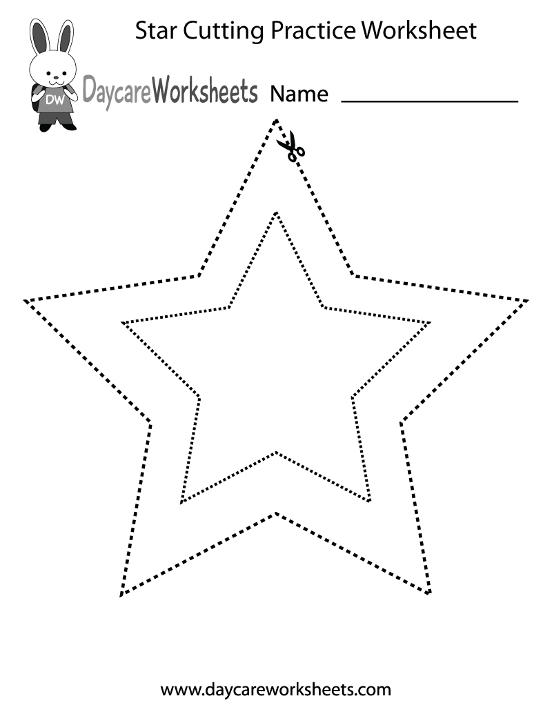 Free Preschool Star Cutting Practice Worksheet Worksheets Library