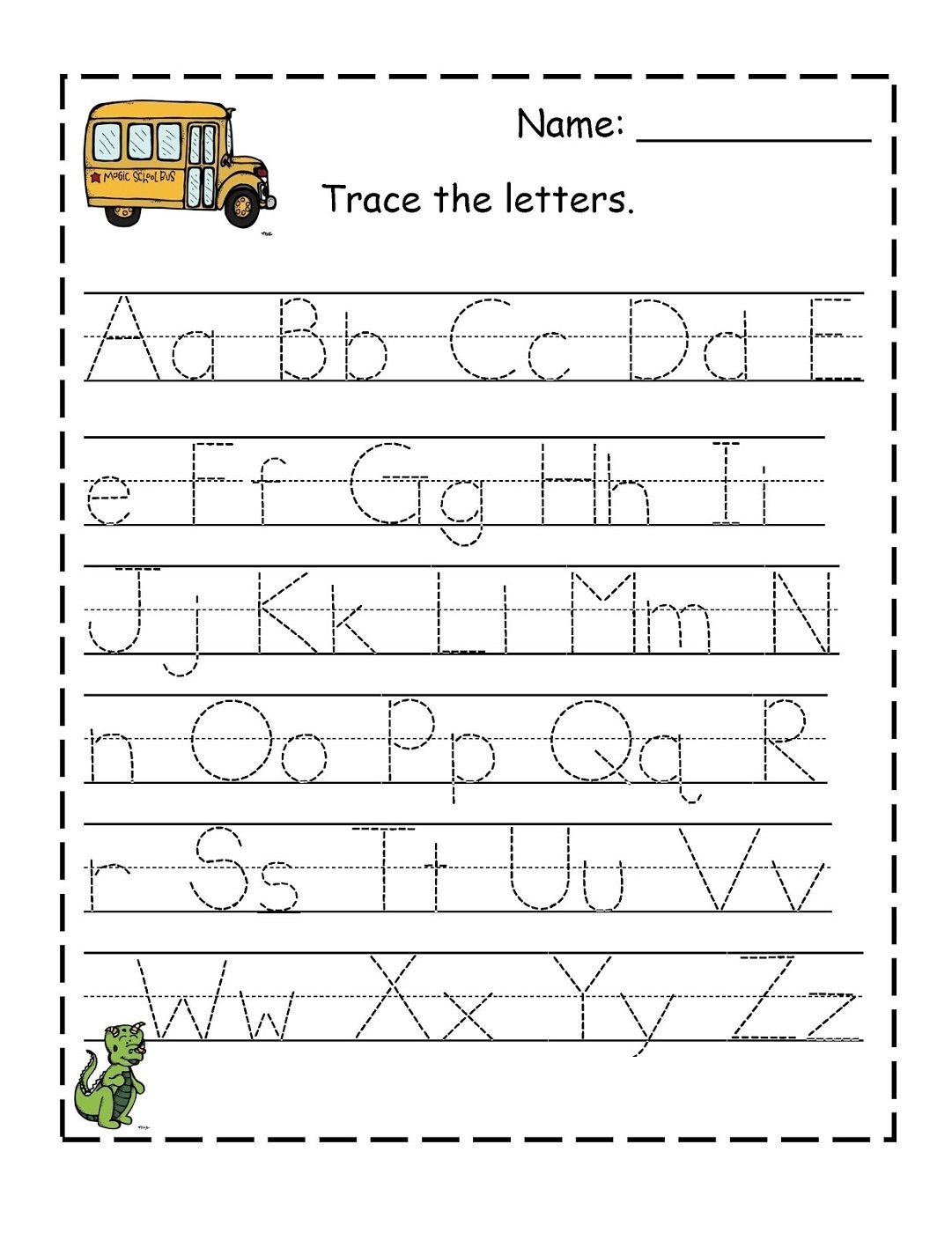 Free Preschool Tracing Alphabet Printables Alphabet Worksheets Worksheets Library