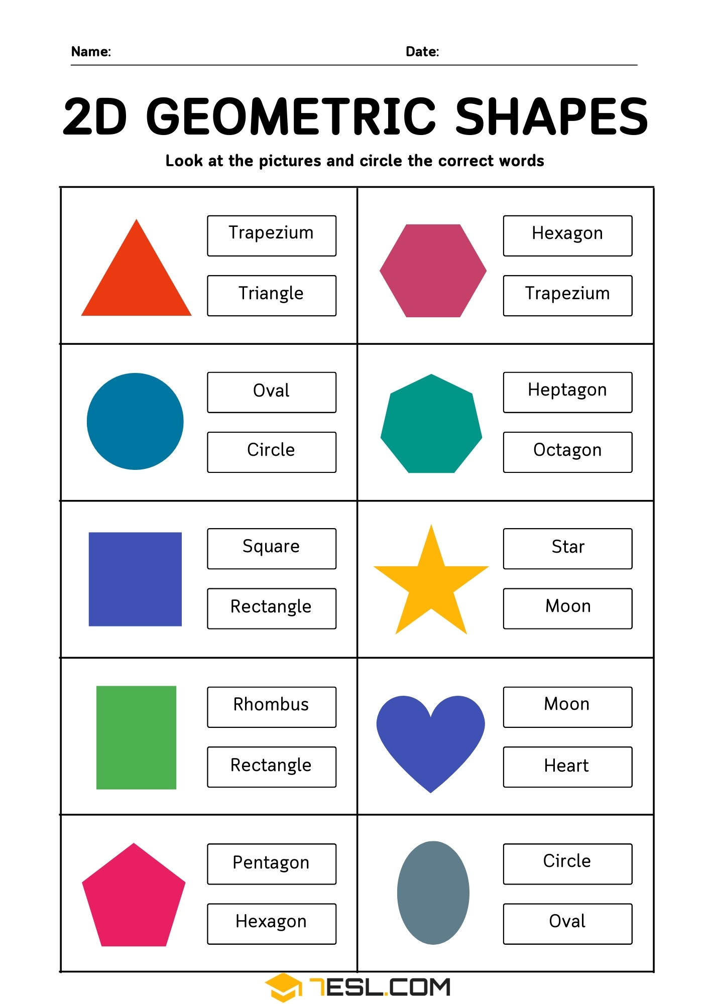 Free Printable 2D Shapes Worksheets For Kids With PDF 7ESL Free Printable 2D Shapes Worksheets For Kids With PDF 7ESL