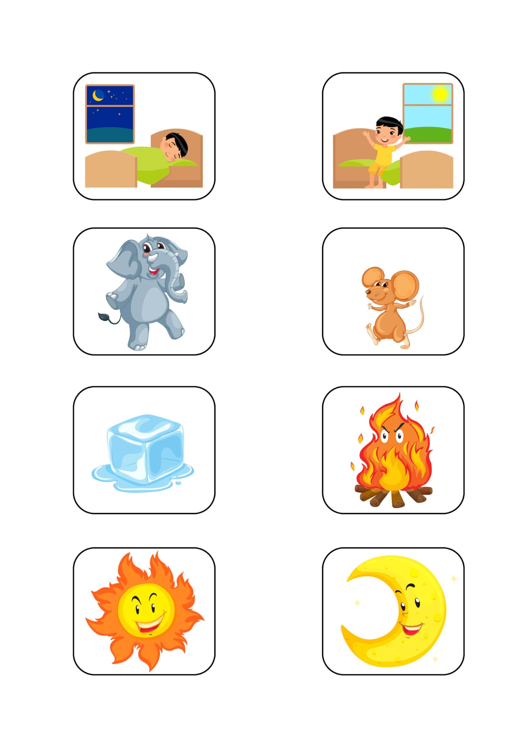 Free Printable Activity For Kindergarten Match The Opposites Free Printable Activity For Kindergarten Match The Opposites
