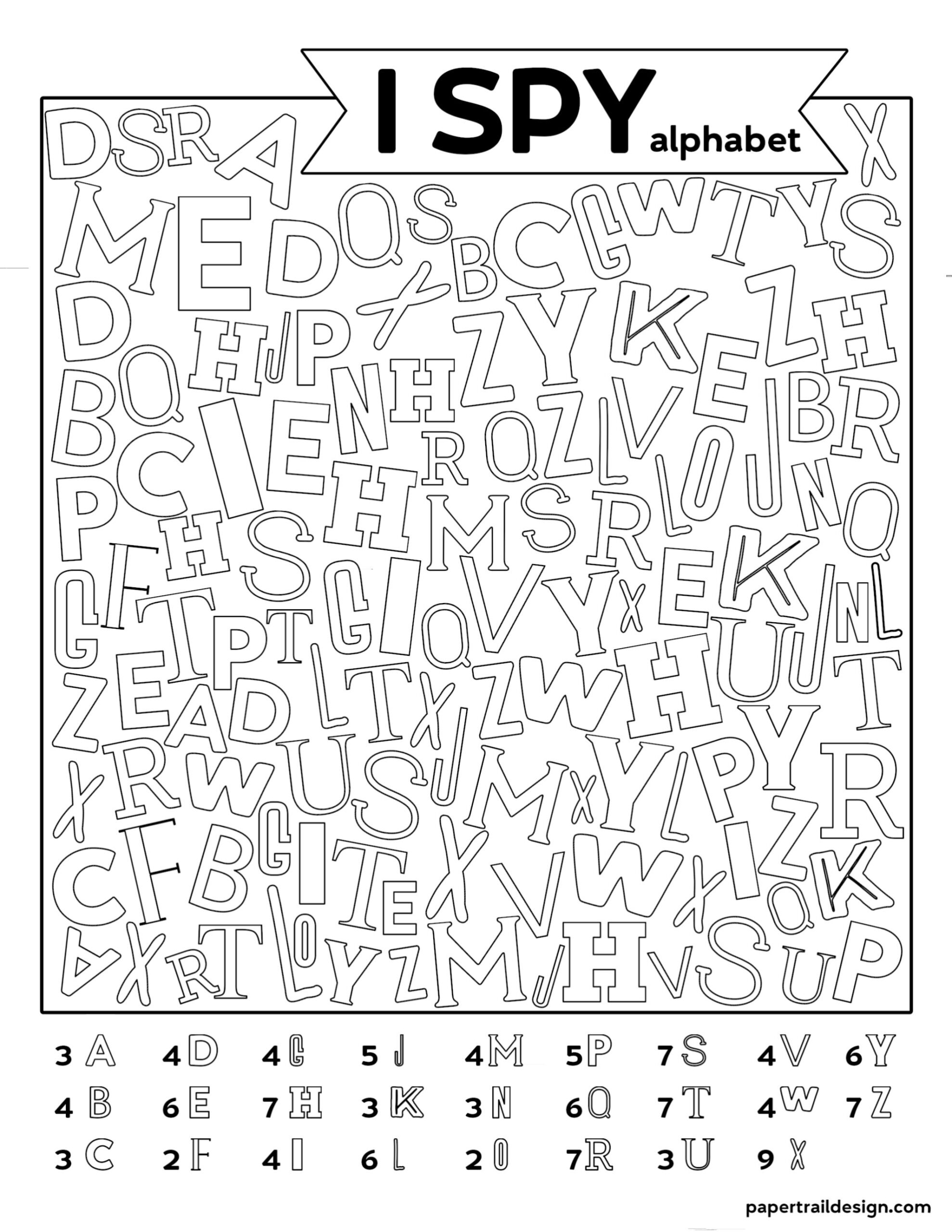 Free Printable Alphabet I Spy Game Paper Trail Design Free Printable Alphabet I Spy Game Paper Trail Design