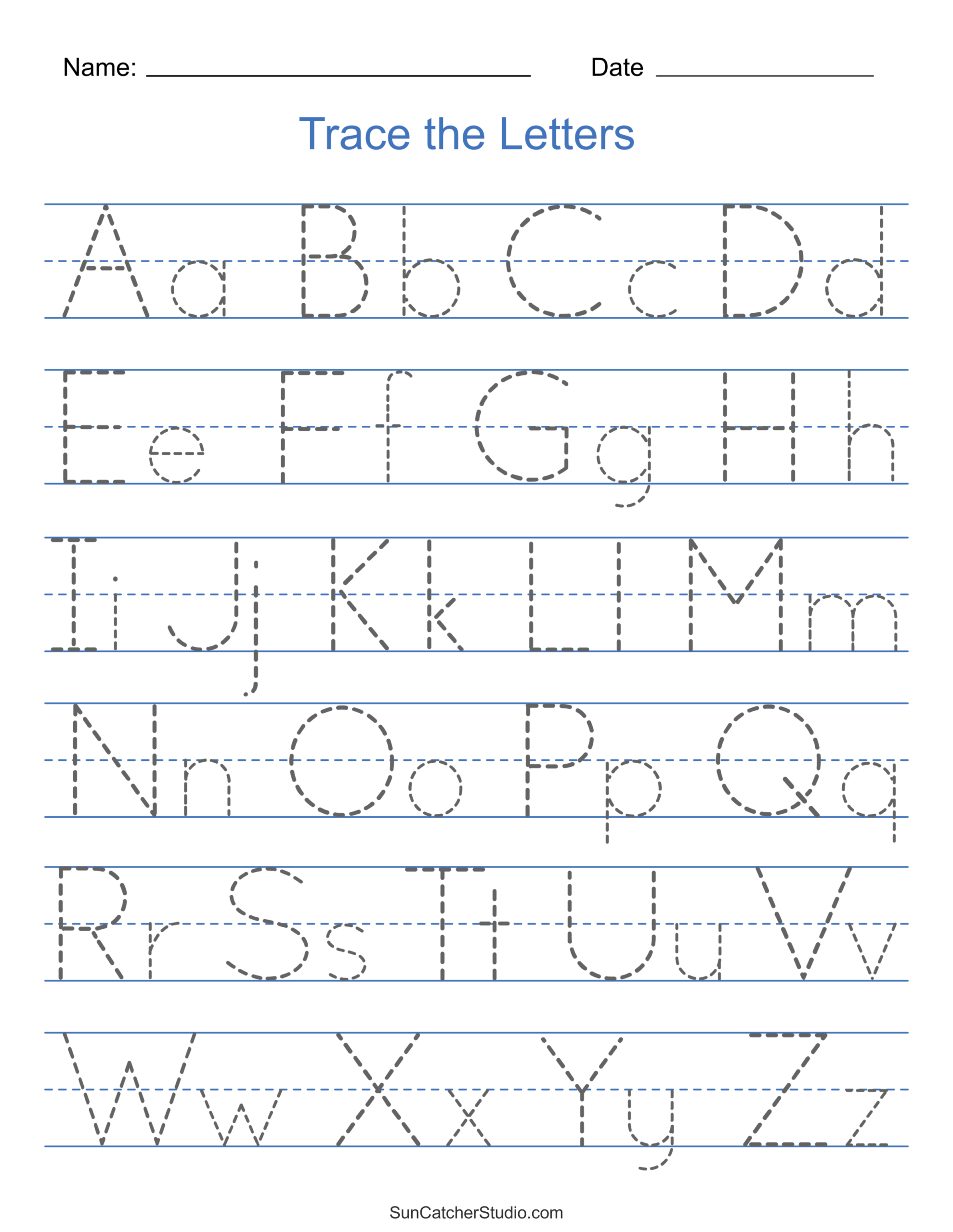 Free Printable Alphabet Tracing For Preschoolers Download Free Printable Alphabet Tracing For Preschoolers Png Images Free Worksheets On Clipart Library