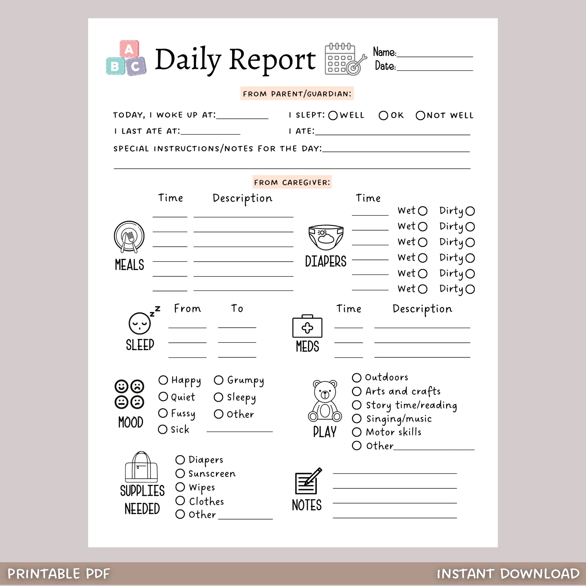 Free Printable Baby Daily Schedule Free Printable Schedule Free Printable Baby Daily Schedule Free Printable Schedule