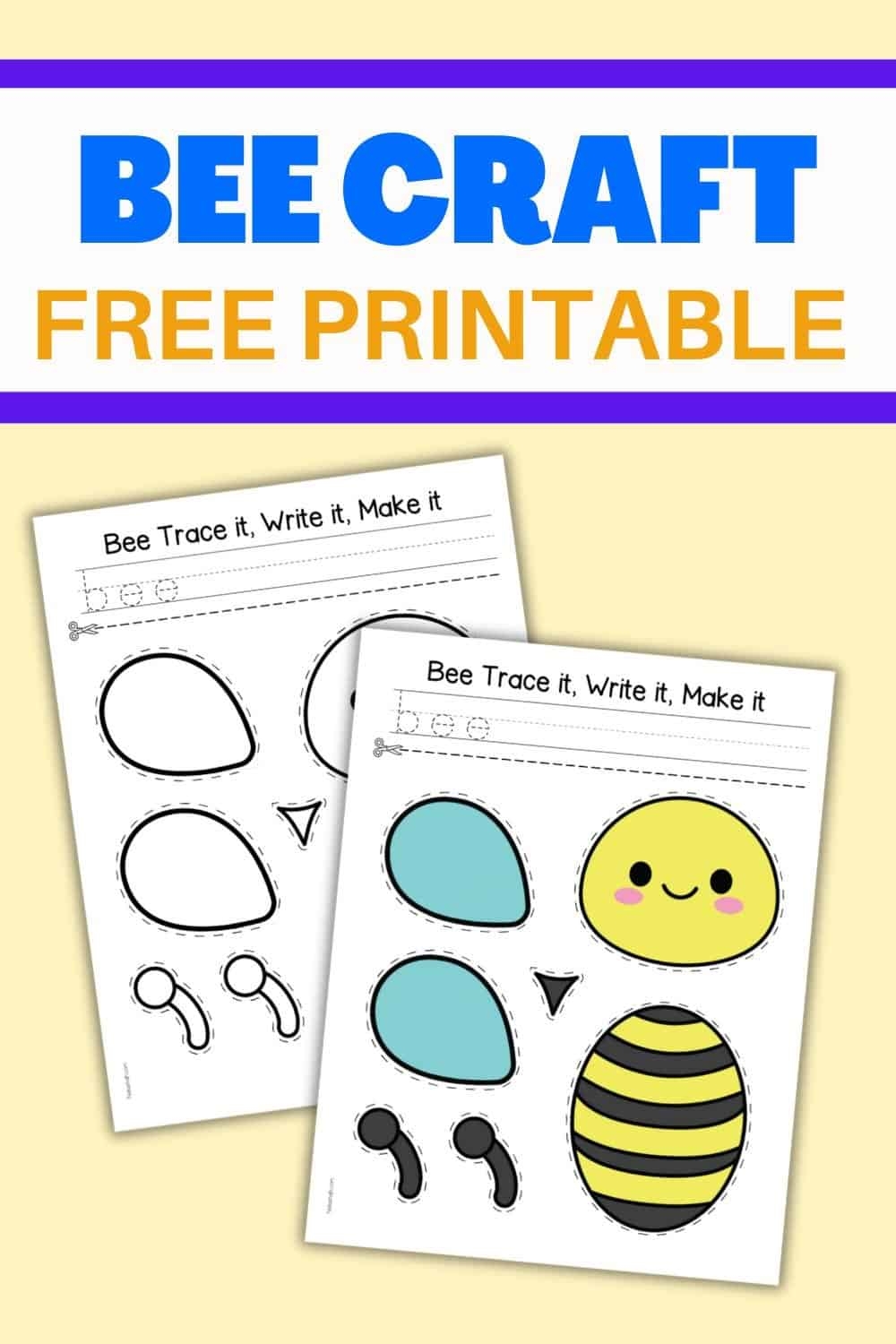 Free Printable Bee Craft The Artisan Life Free Printable Bee Craft The Artisan Life