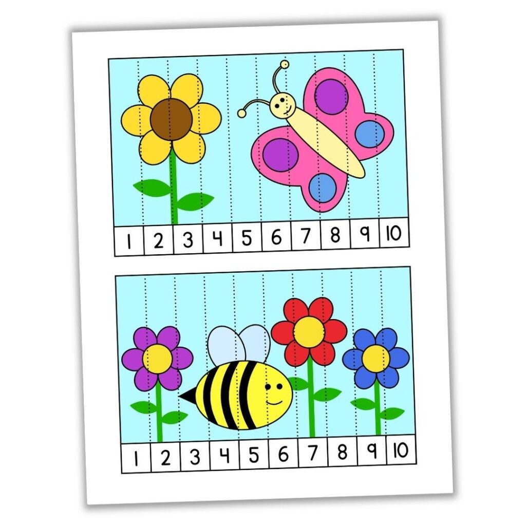 Free Printable Bug Counting Puzzles 1 10 Number Sequence The Worksheets Library