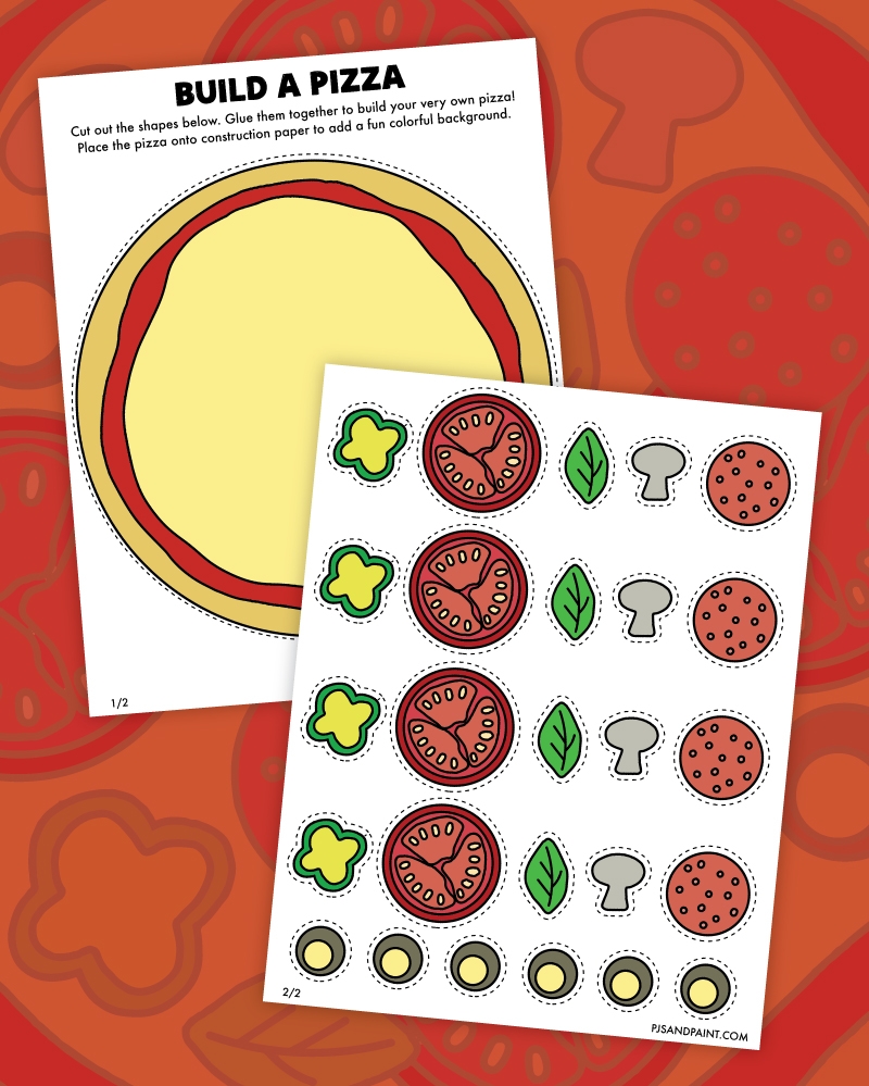 Free Printable Build A Pizza Craft Pjs And Paint