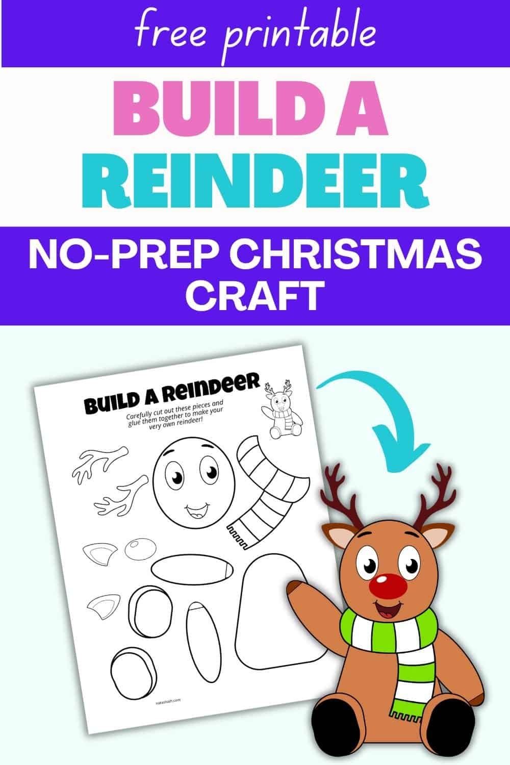 Free Printable Build A Reindeer Craft The Artisan Life