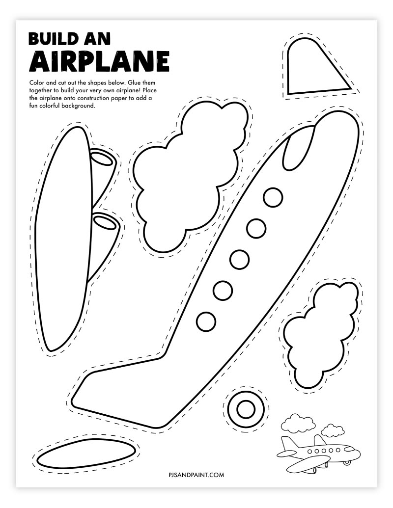 Free Printable Build An Airplane Craft Build Your Own Craft Ideas Build Your Own Craft Projects Free Printable Build Your Own