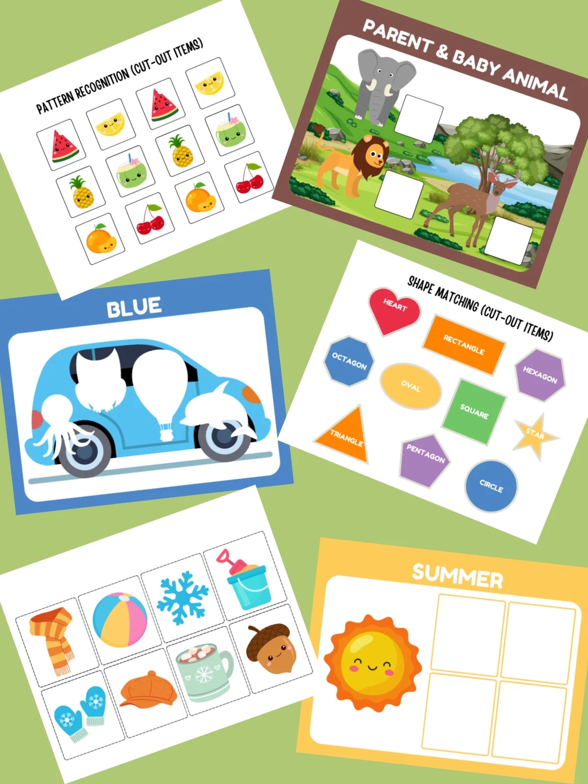 Free Printable Busy Book Full Of Matching Activities Kids Activities Blog