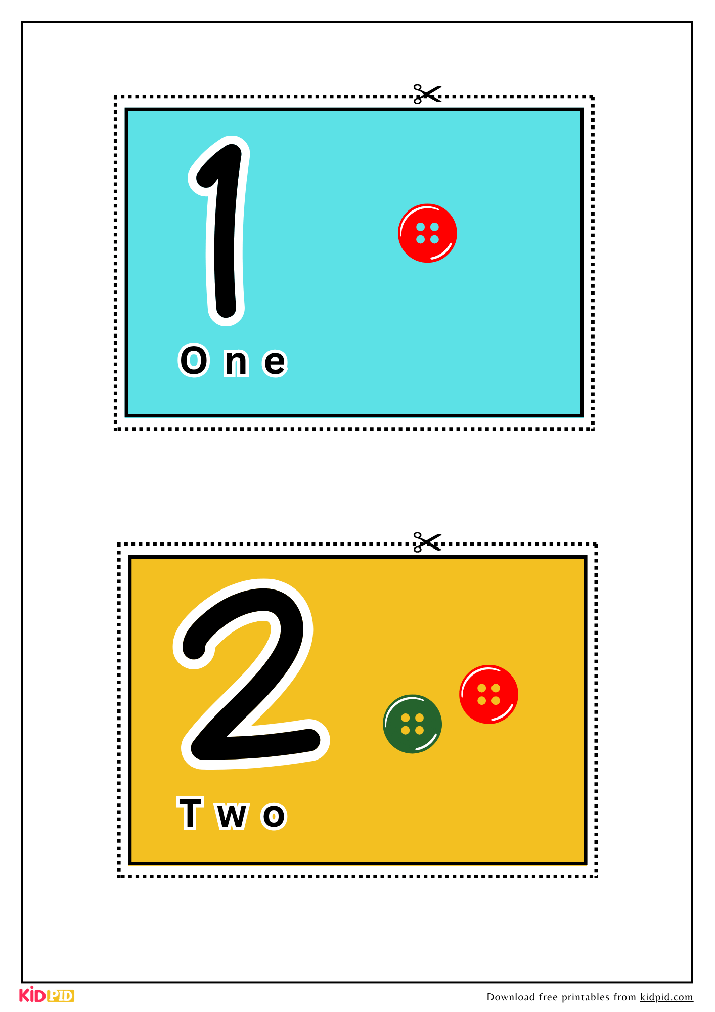Free Printable Button Counting Cards 1 10 Kidpid Free Printable Button Counting Cards 1 10 Kidpid