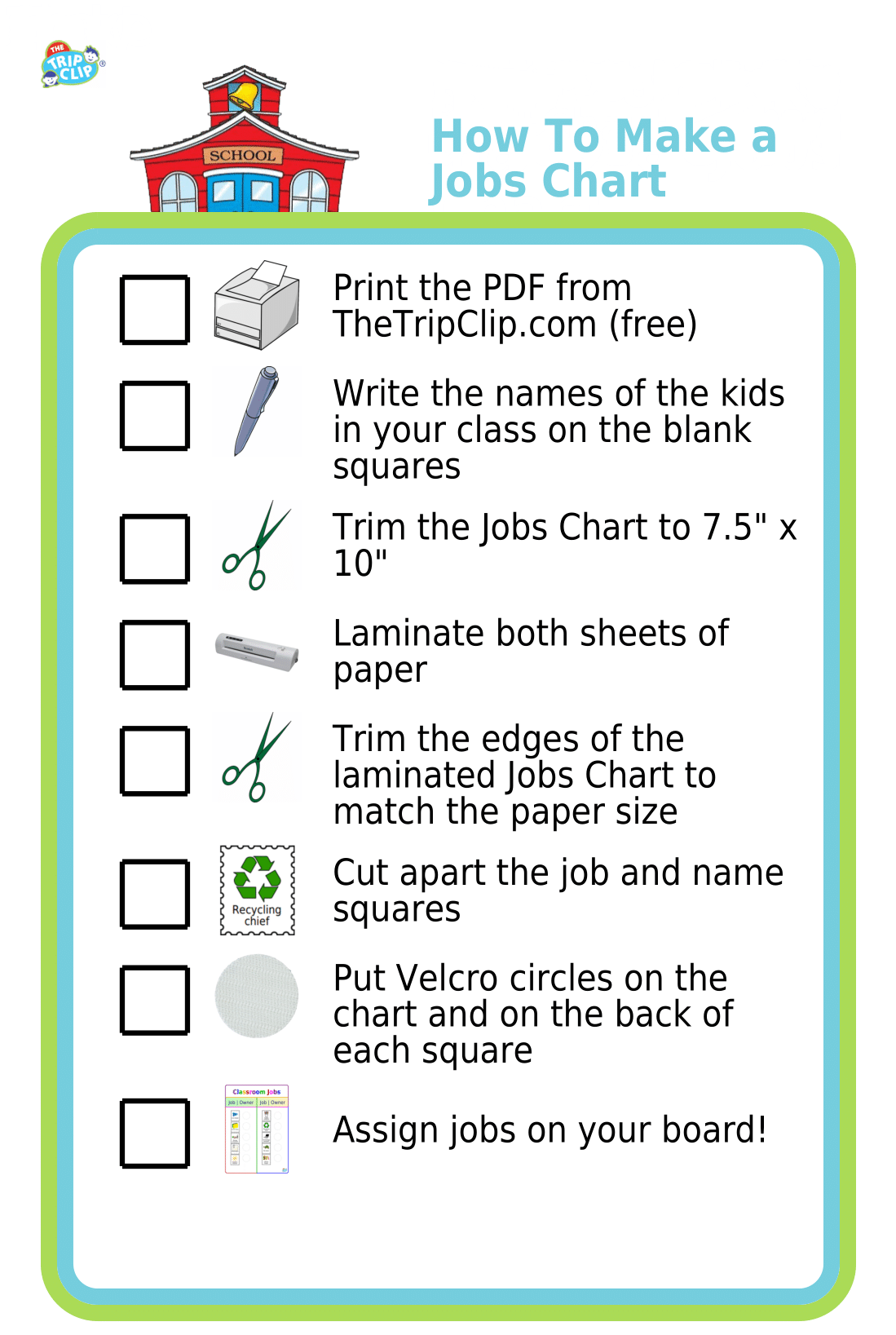 Free Printable Classroom Jobs Chart The Trip Clip Blog