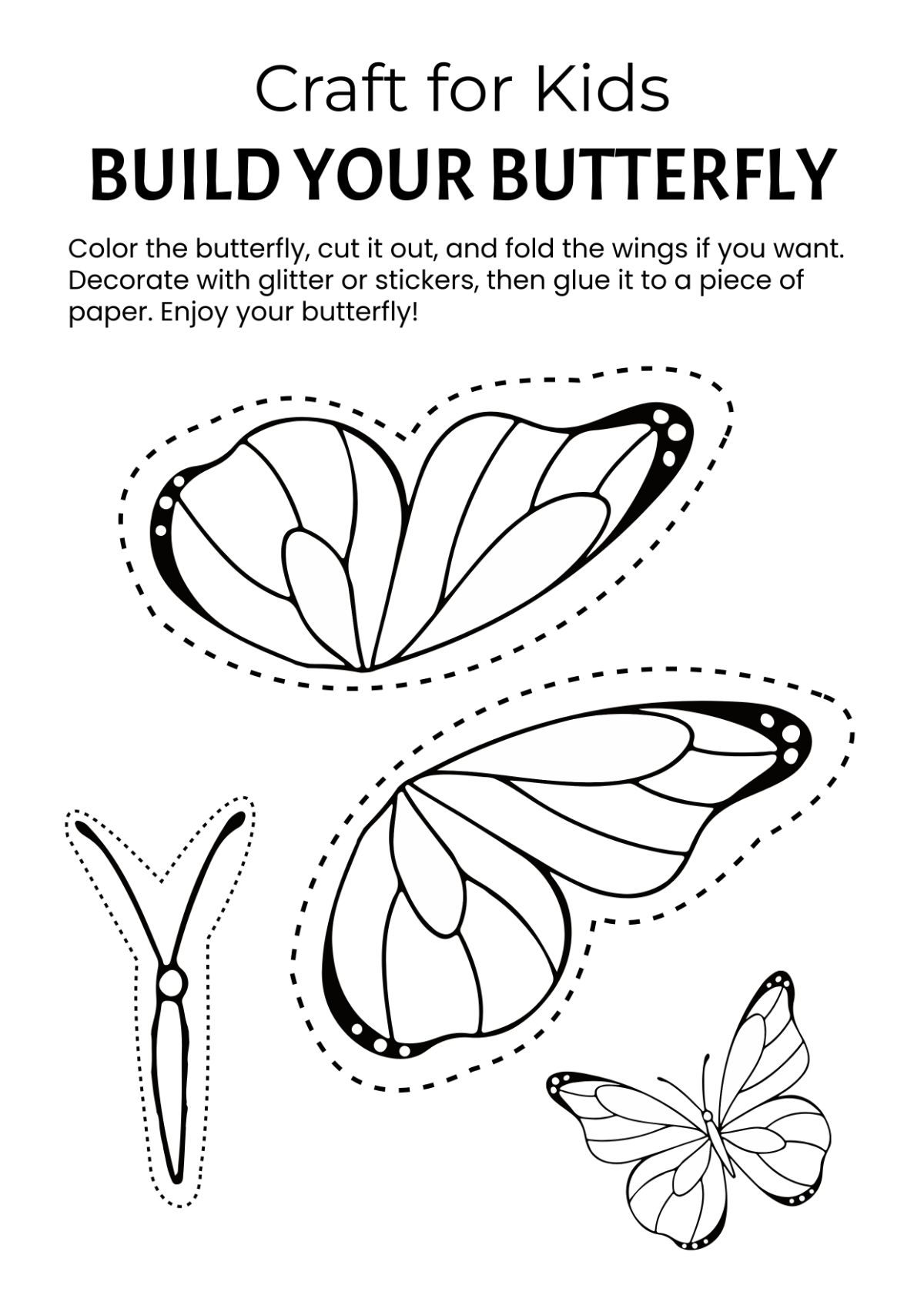 Free Printable Crafts For Kids Template To Edit Online