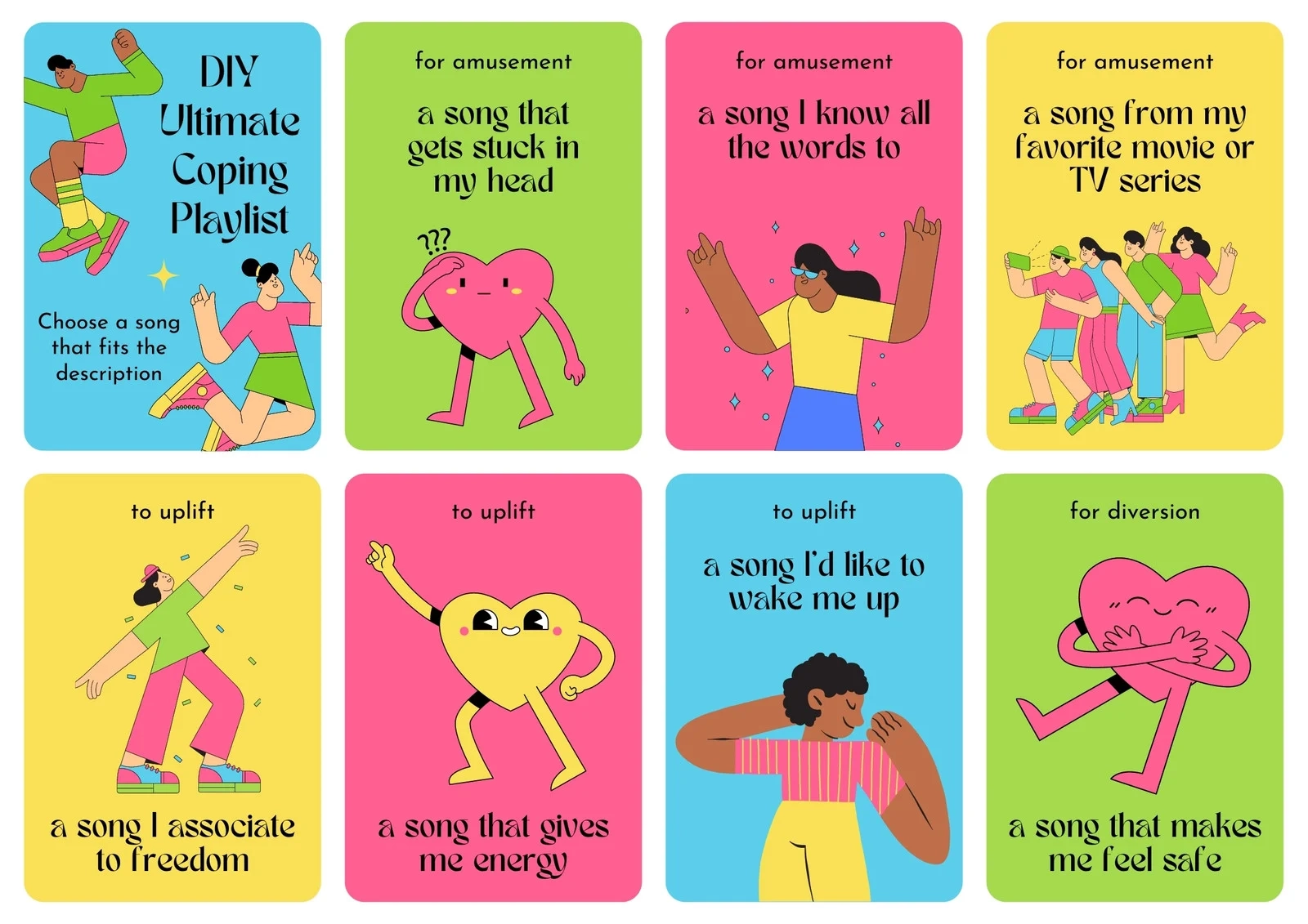 Free Printable Custom Emotions Flashcard Templates Canva