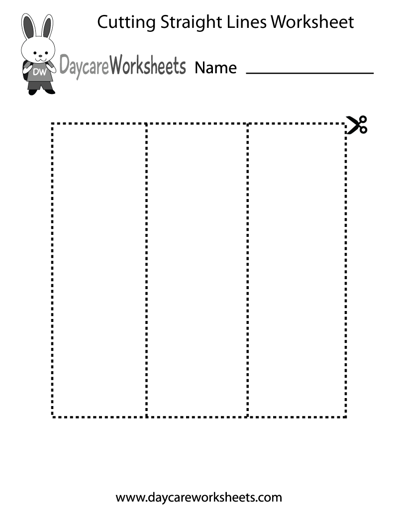 Free Printable Cutting Straight Lines Worksheet For Preschool Free Printable Cutting Straight Lines Worksheet For Preschool