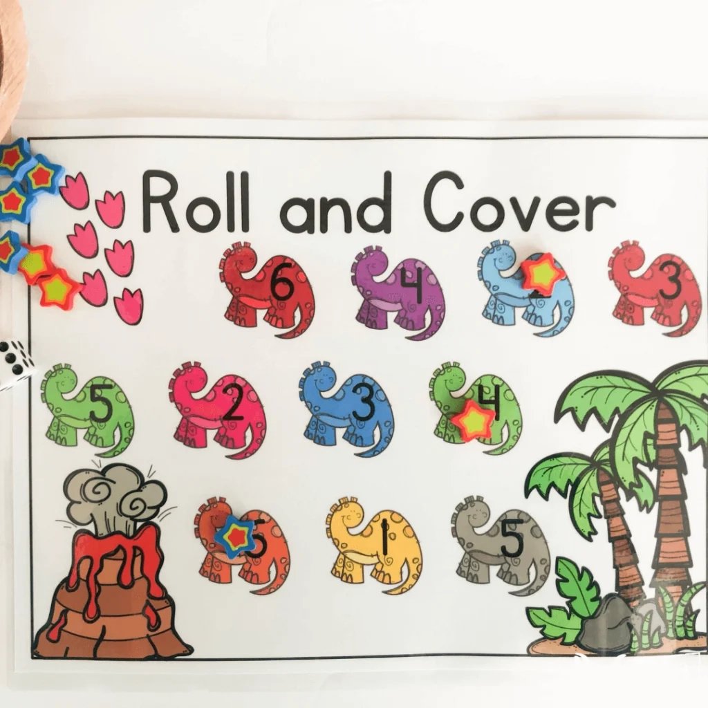  FREE Printable Dinosaur Number Recognition Games