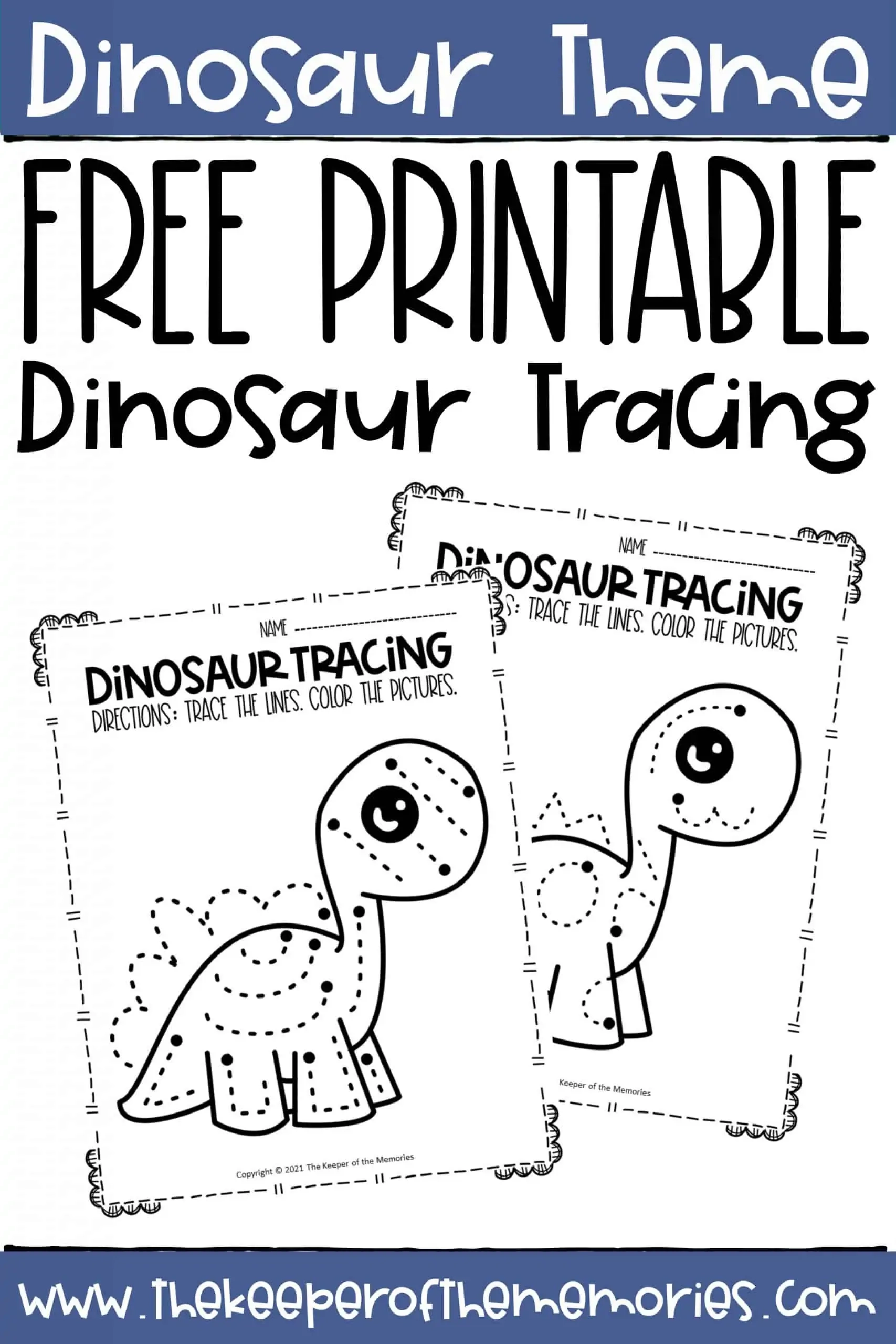 Free Printable Dinosaur Tracing Preschool Worksheets The Keeper Of The Memories Free Printable Dinosaur Tracing Preschool Worksheets The Keeper Of The Memories