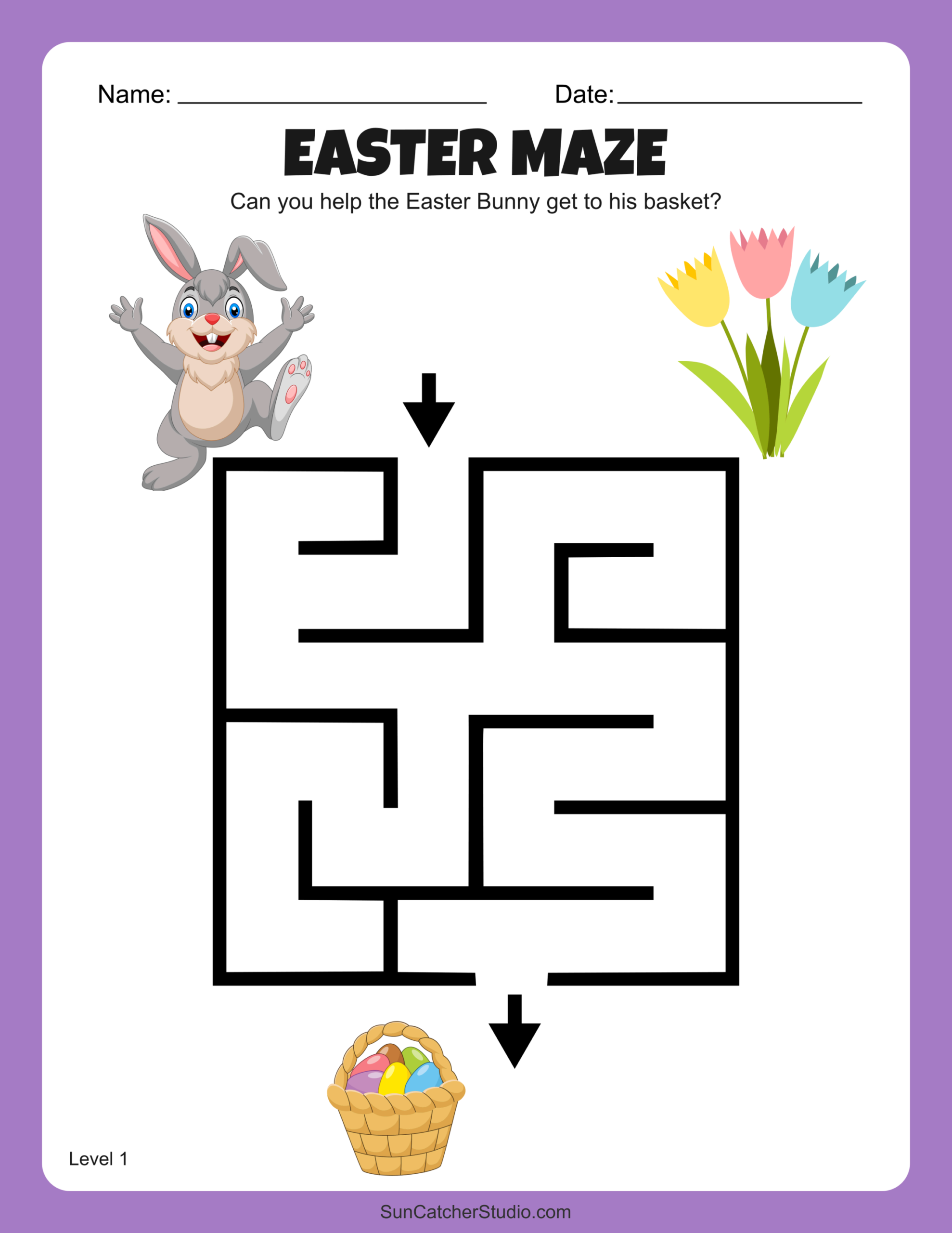 Free Printable Easter Maze Worksheets And Puzzles Free Printables Lettering SVG Files Tools Apps