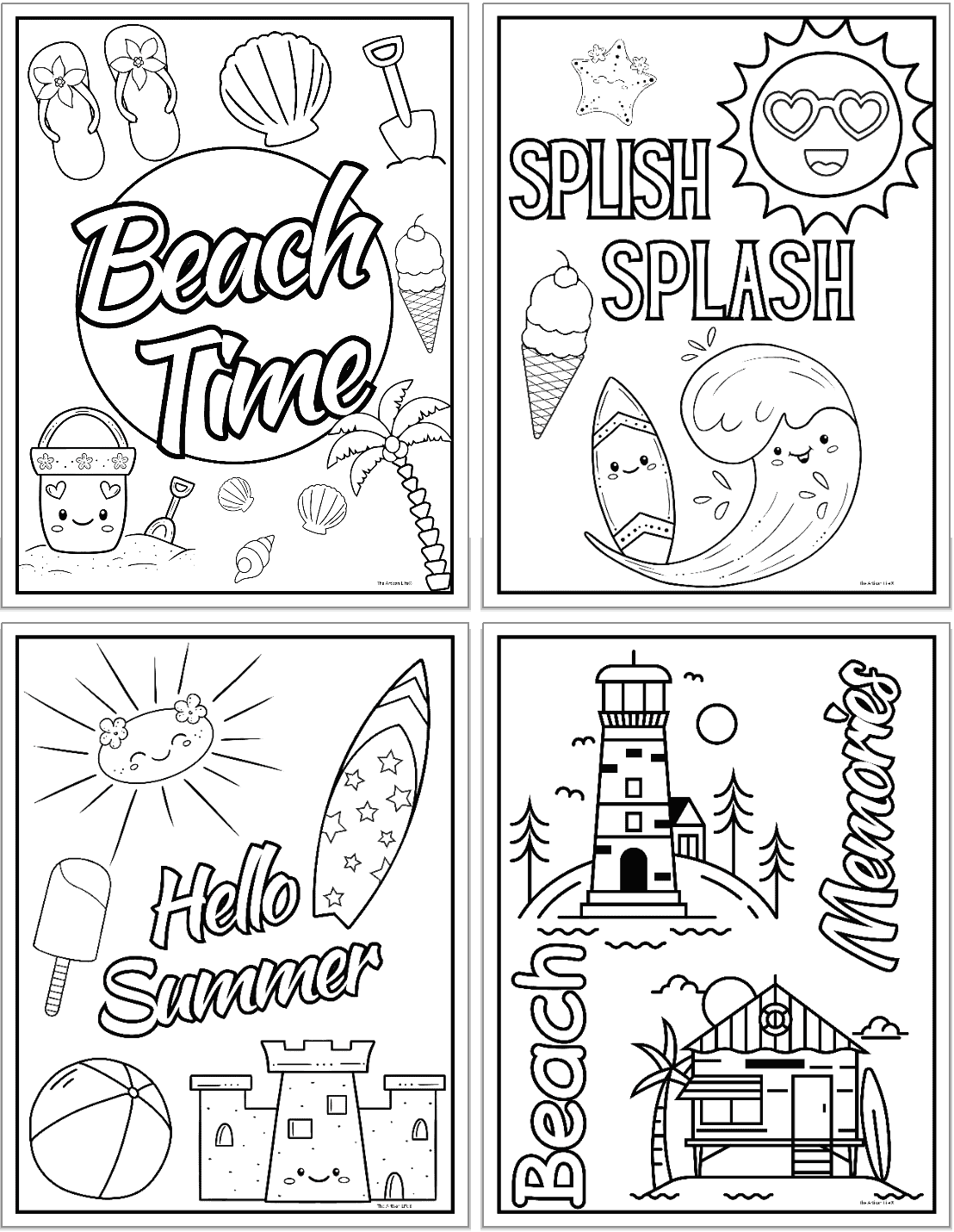 Free Printable Easy Summer Coloring Pages The Artisan Life Free Printable Easy Summer Coloring Pages The Artisan Life