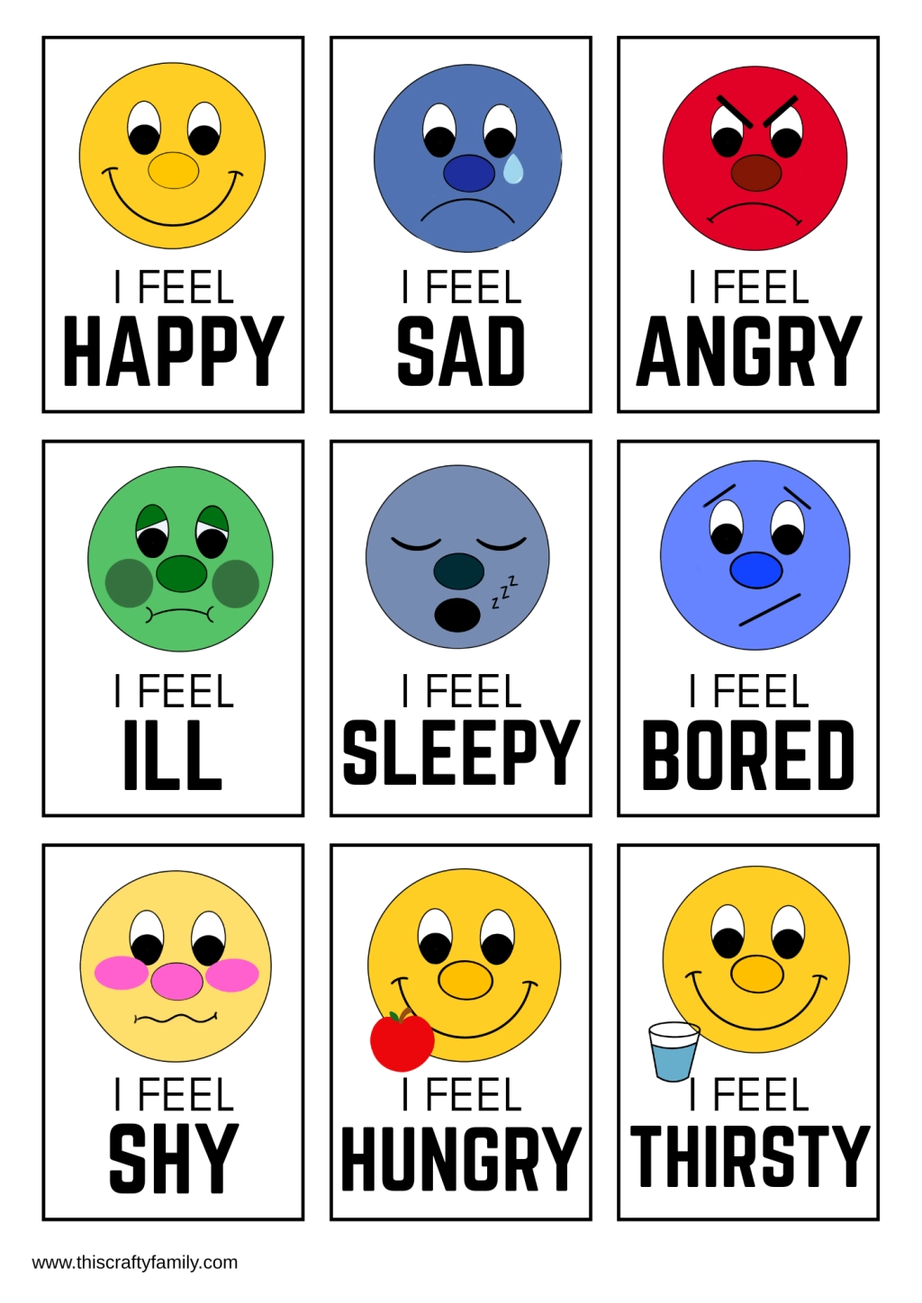FREE Printable Emotions Flashcards This Crafty Family FREE Printable Emotions Flashcards This Crafty Family