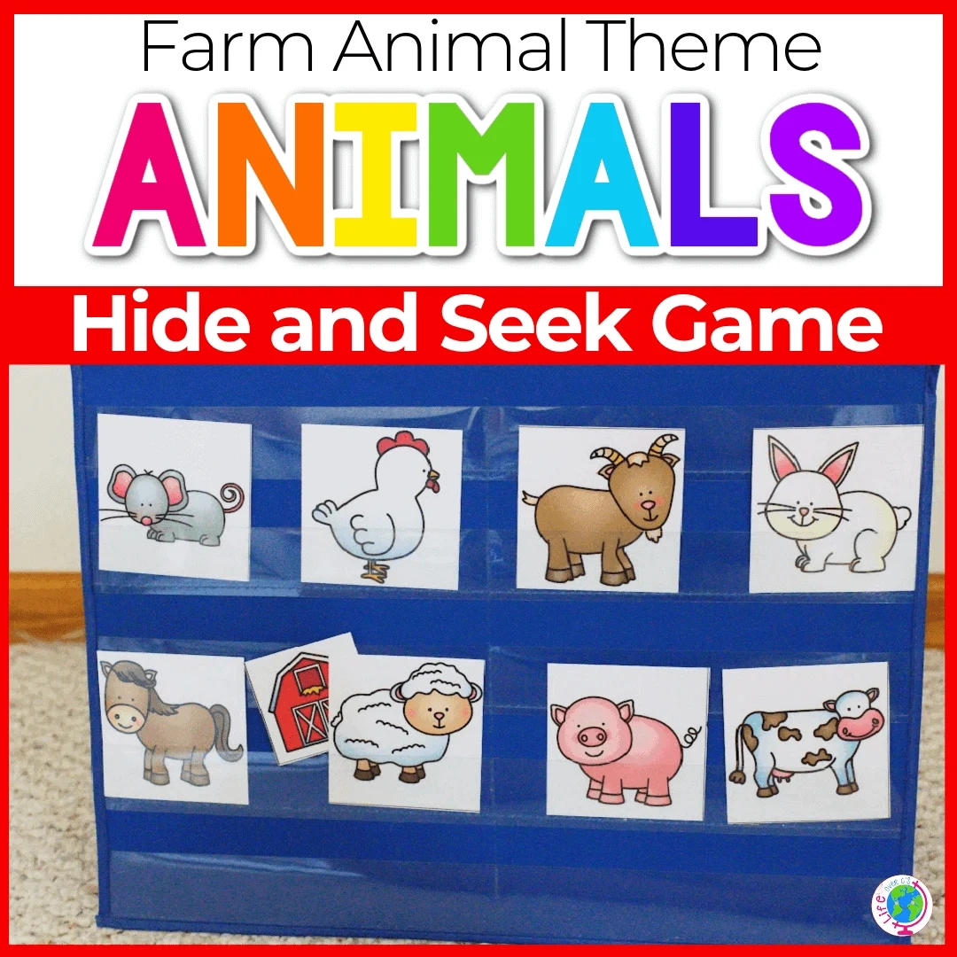 Free Printable Farm Animal Hide And Seek Game For Preschool