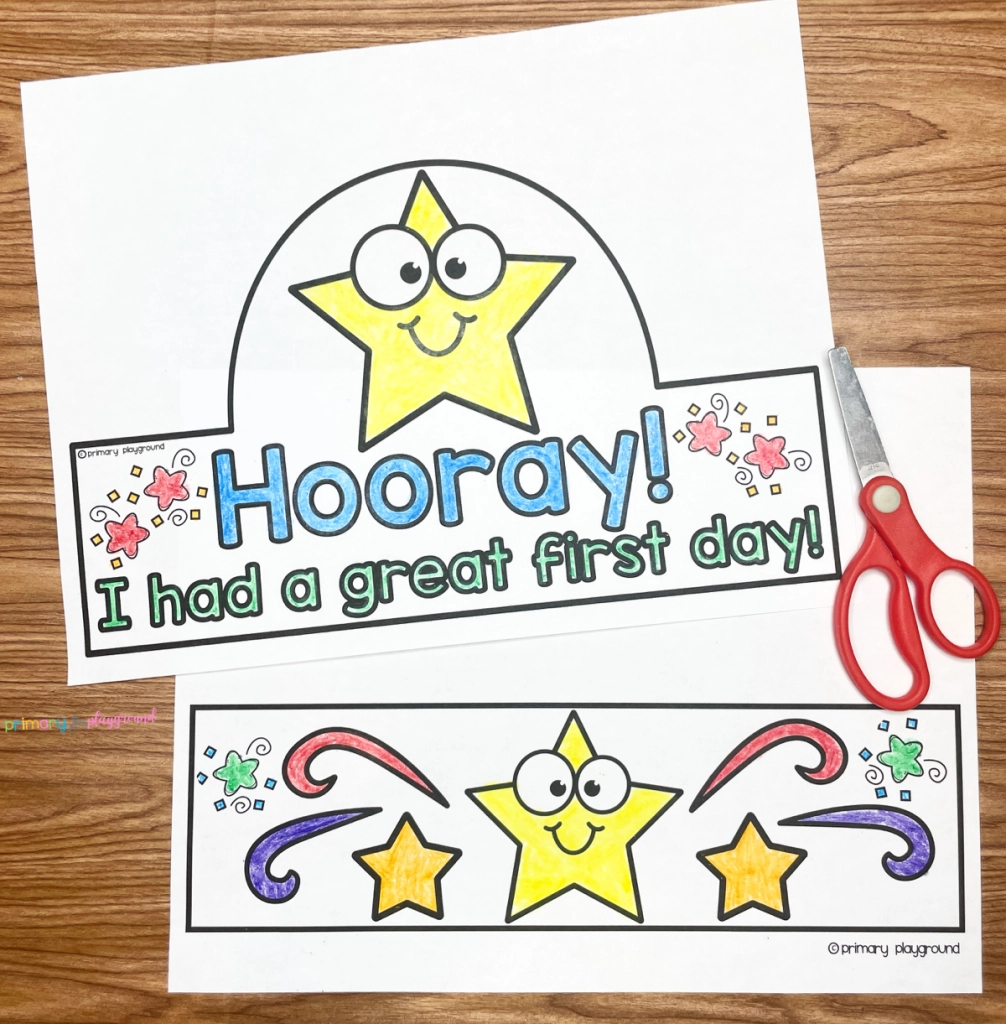 Free Printable First Day Of School Hat Primary Playground