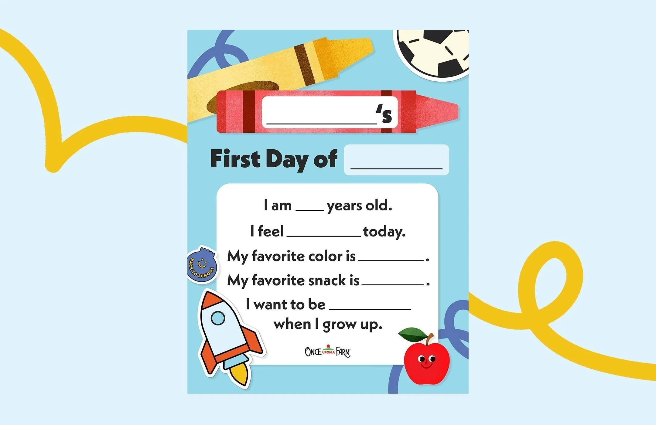 Free Printable First Day Of School Sign Once Upon A Farm