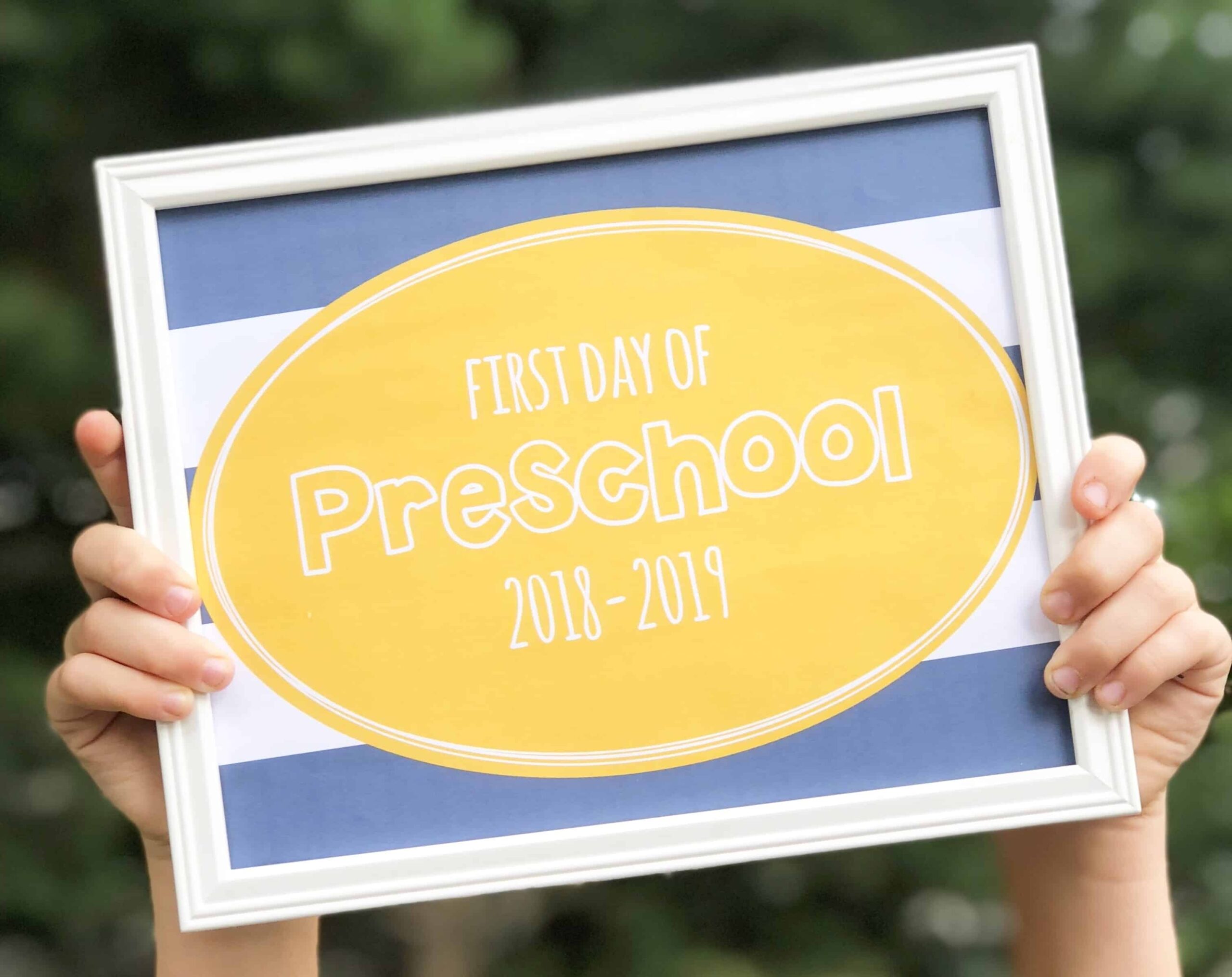 Free Printable First Day Of School Signs 2018 2019 Mary Martha Mama