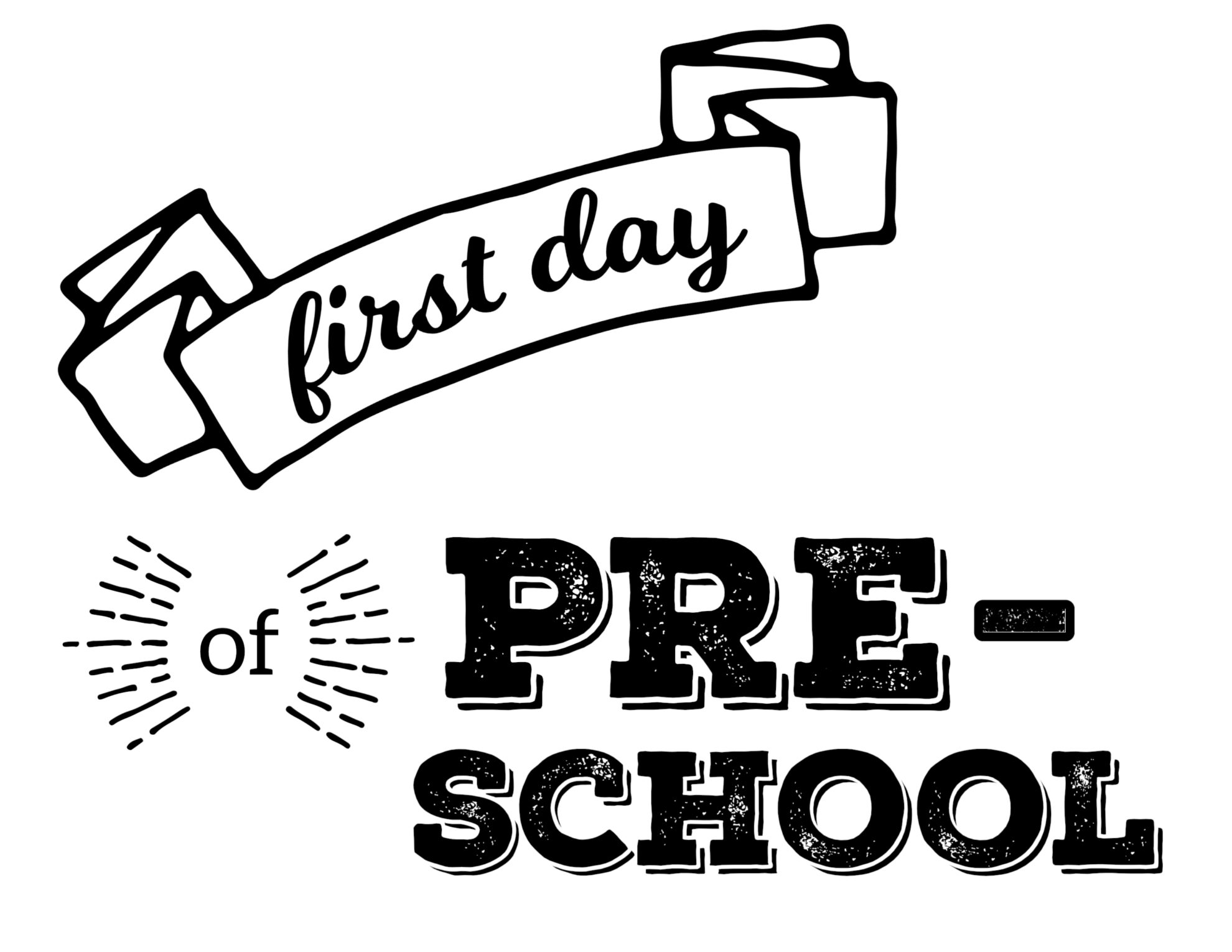 Free Printable First Day Of School Signs Paper Trail Design