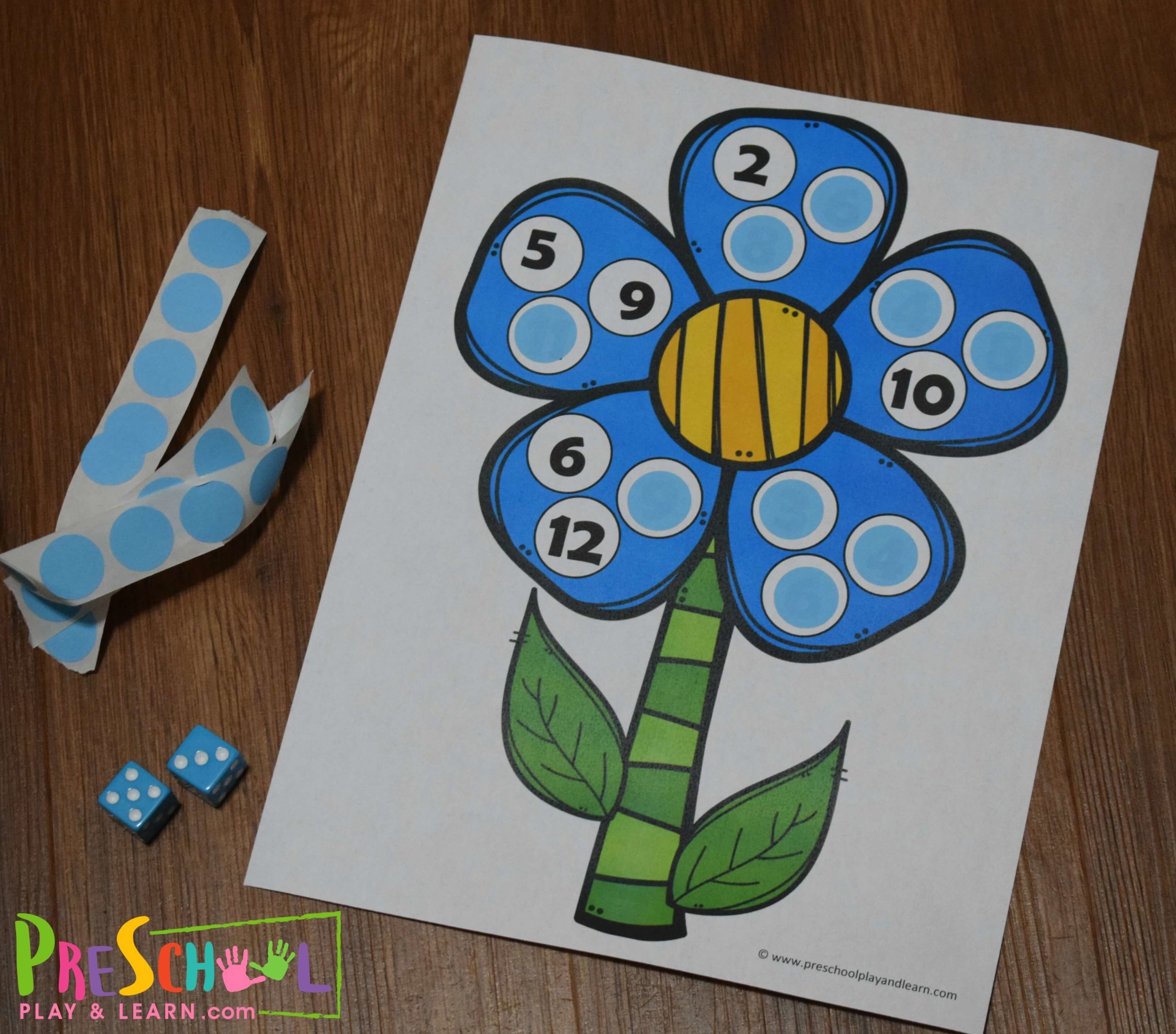 FREE Printable Flower Counting Activity For Preschool