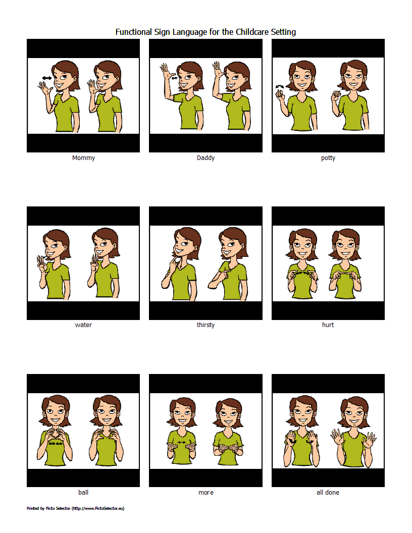 Free Printable Functional Sign Language For The Childcare Setting Wordsofhisheart