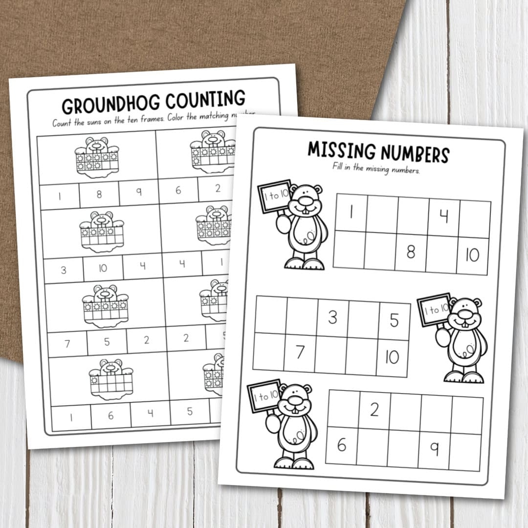 Free Printable Groundhog Day Math Worksheets For Preschool