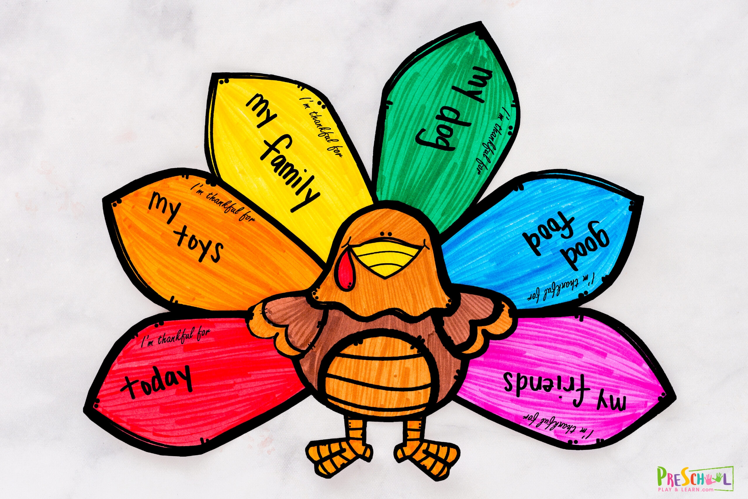 FREE Printable I Am Thankful Turkey Paper Craft FREE Printable I Am Thankful Turkey Paper Craft