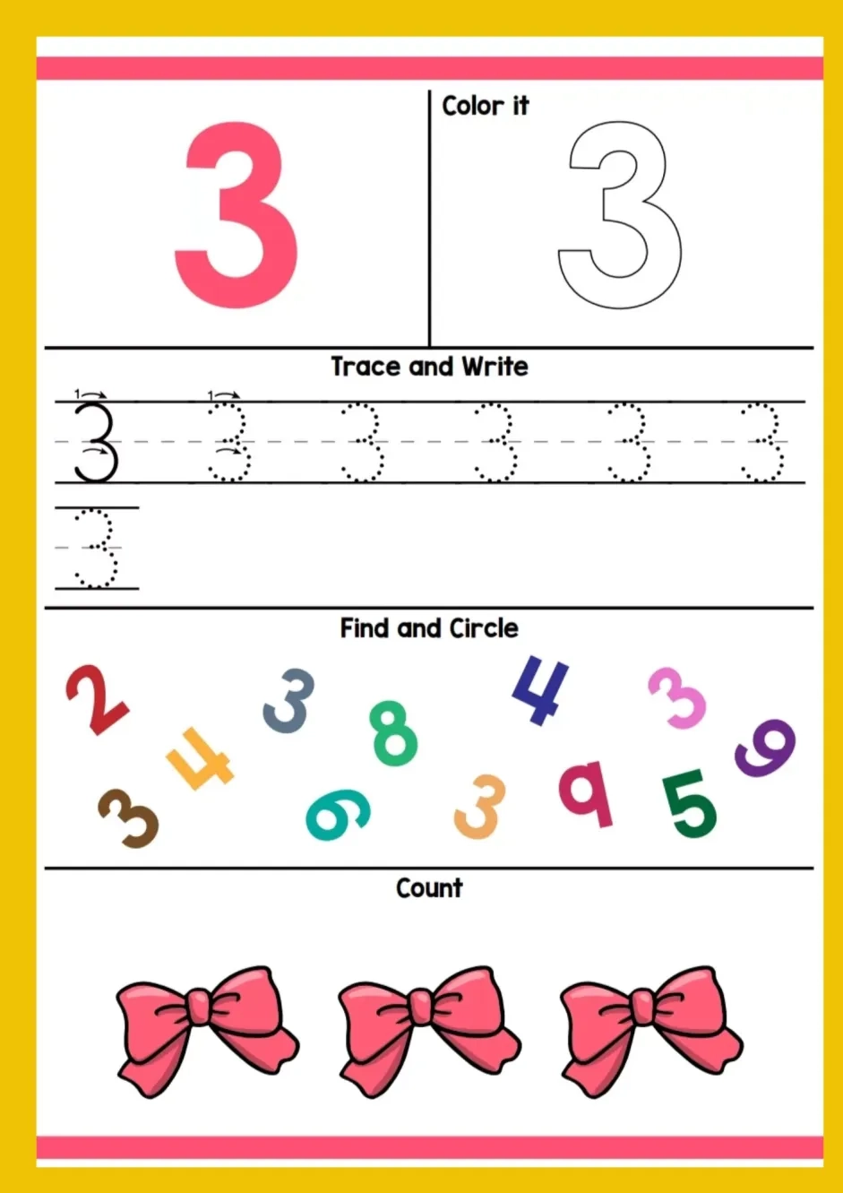 Free Printable Kindergarten Maths Worksheets Pdf