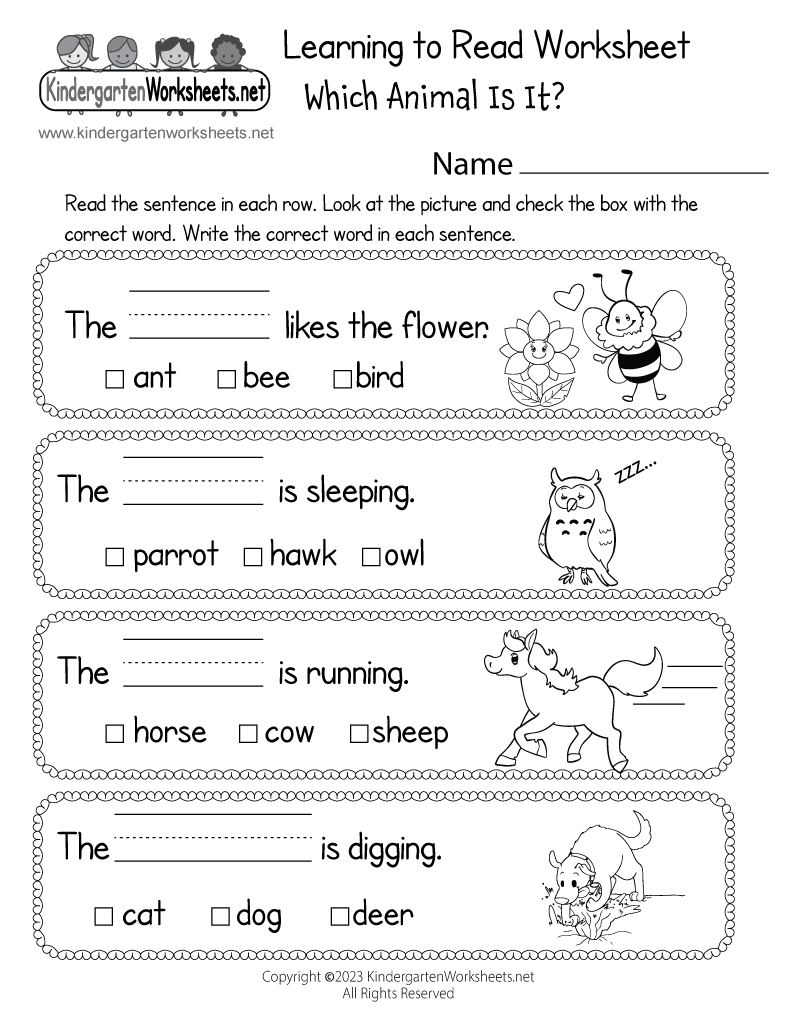 Free Printable Learning To Read Worksheet Worksheets Library Free Printable Learning To Read Worksheet Worksheets Library