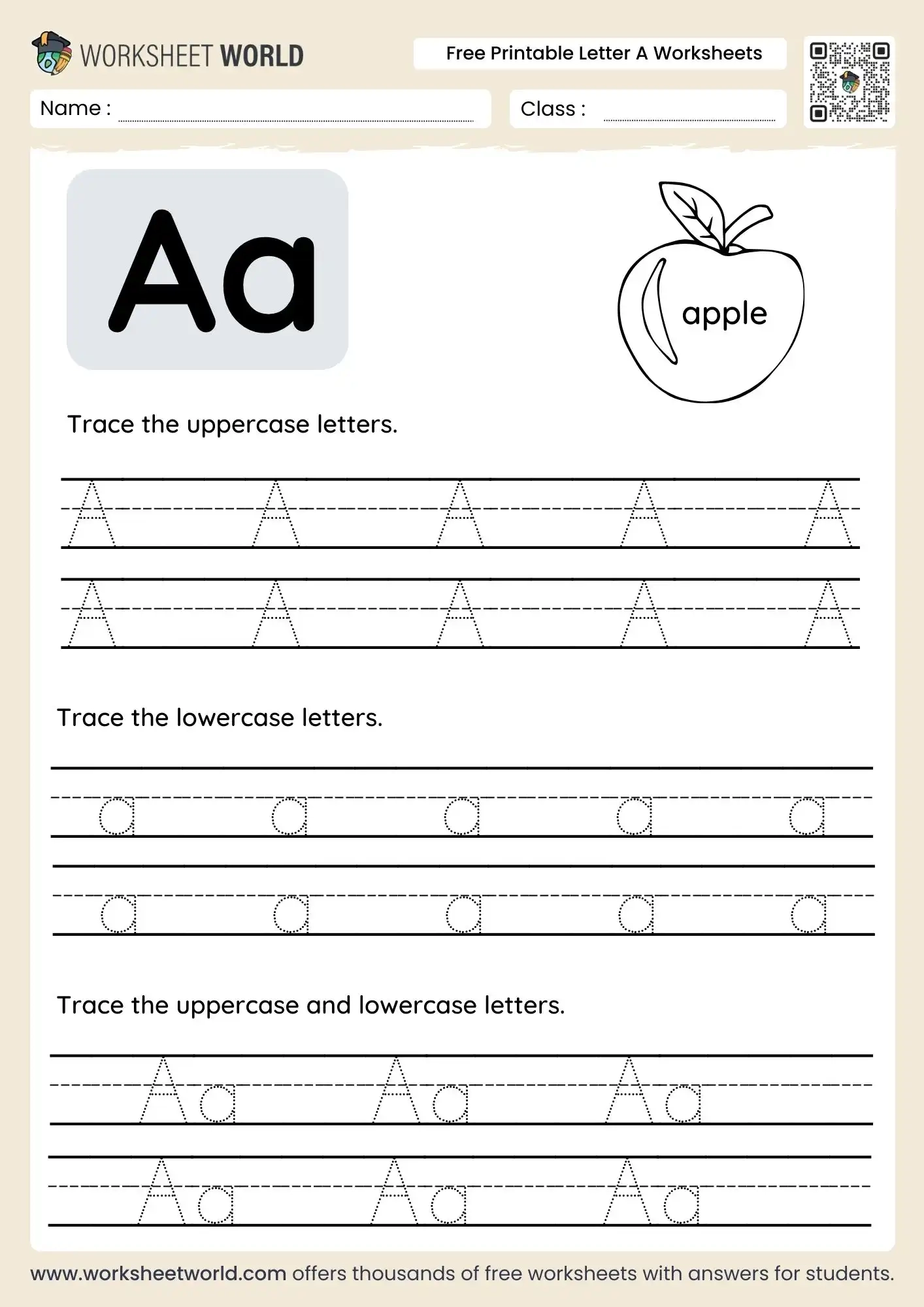 Free Printable Letter A Worksheets For Preschool And Kindergarten Worksheet World