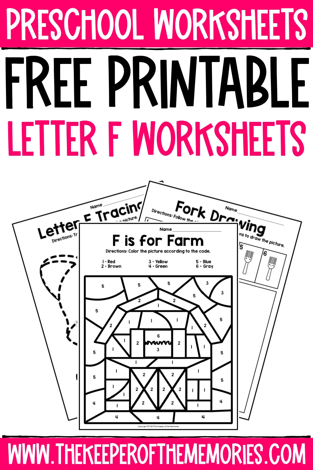 Free Printable Letter F Worksheets The Keeper Of The Memories