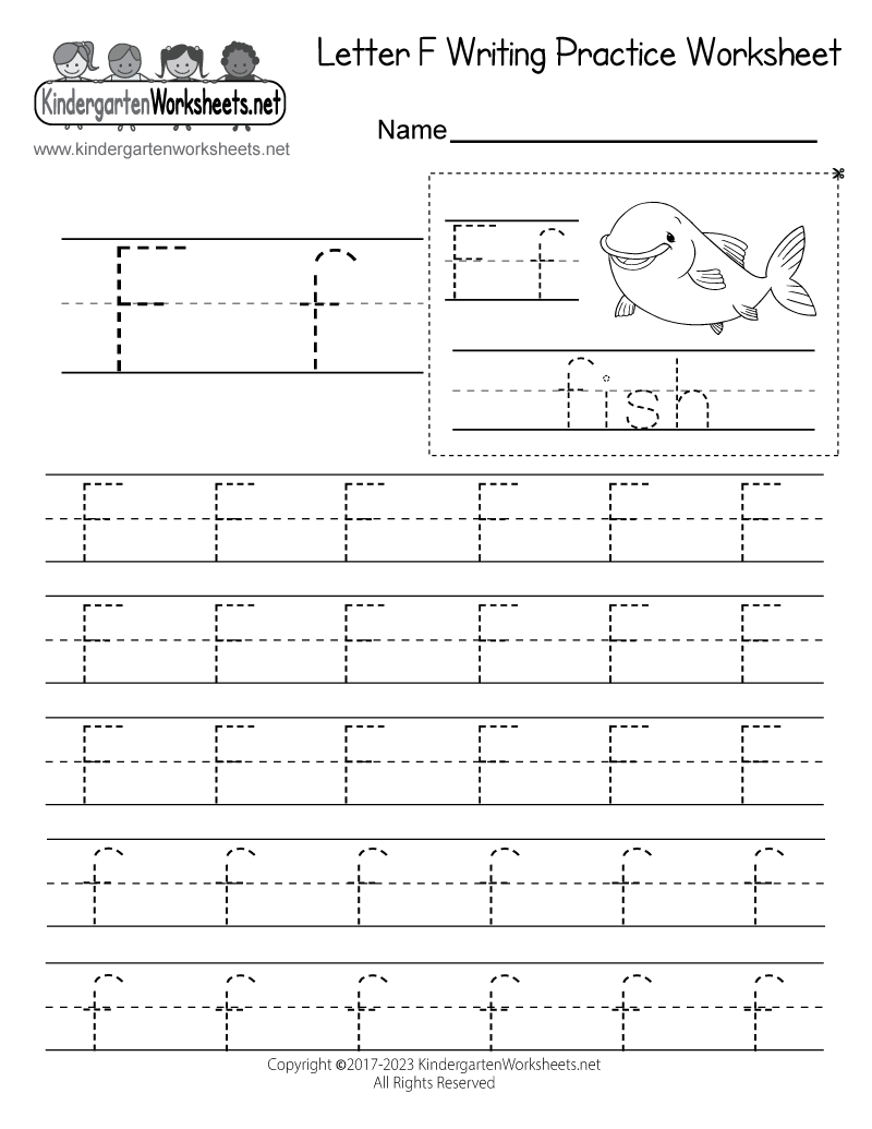 Free Printable Letter F Writing Practice Worksheet Free Printable Letter F Writing Practice Worksheet
