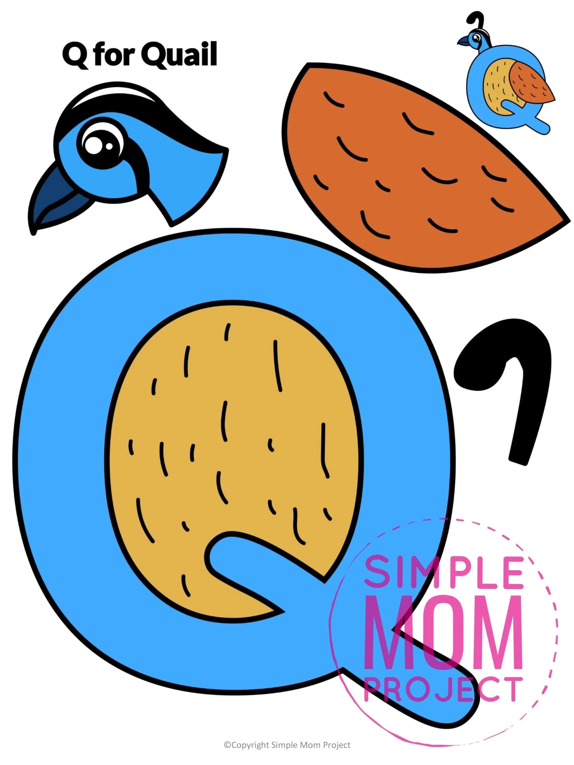 Free Printable Letter Q Craft Template