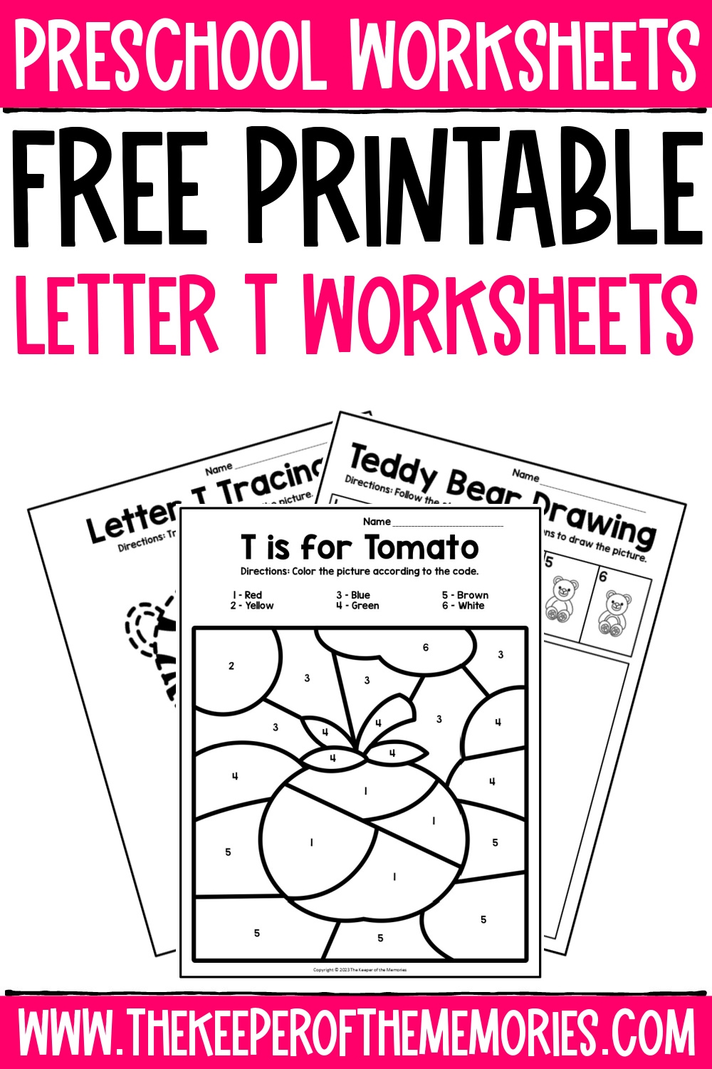 Free Printable Letter T Worksheets The Keeper Of The Memories
