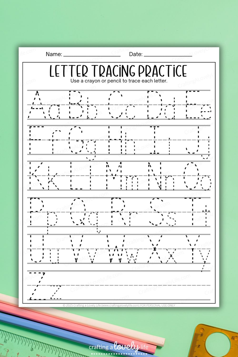 Free Printable Letter Tracing Worksheet Free Printable Letter Tracing Worksheet