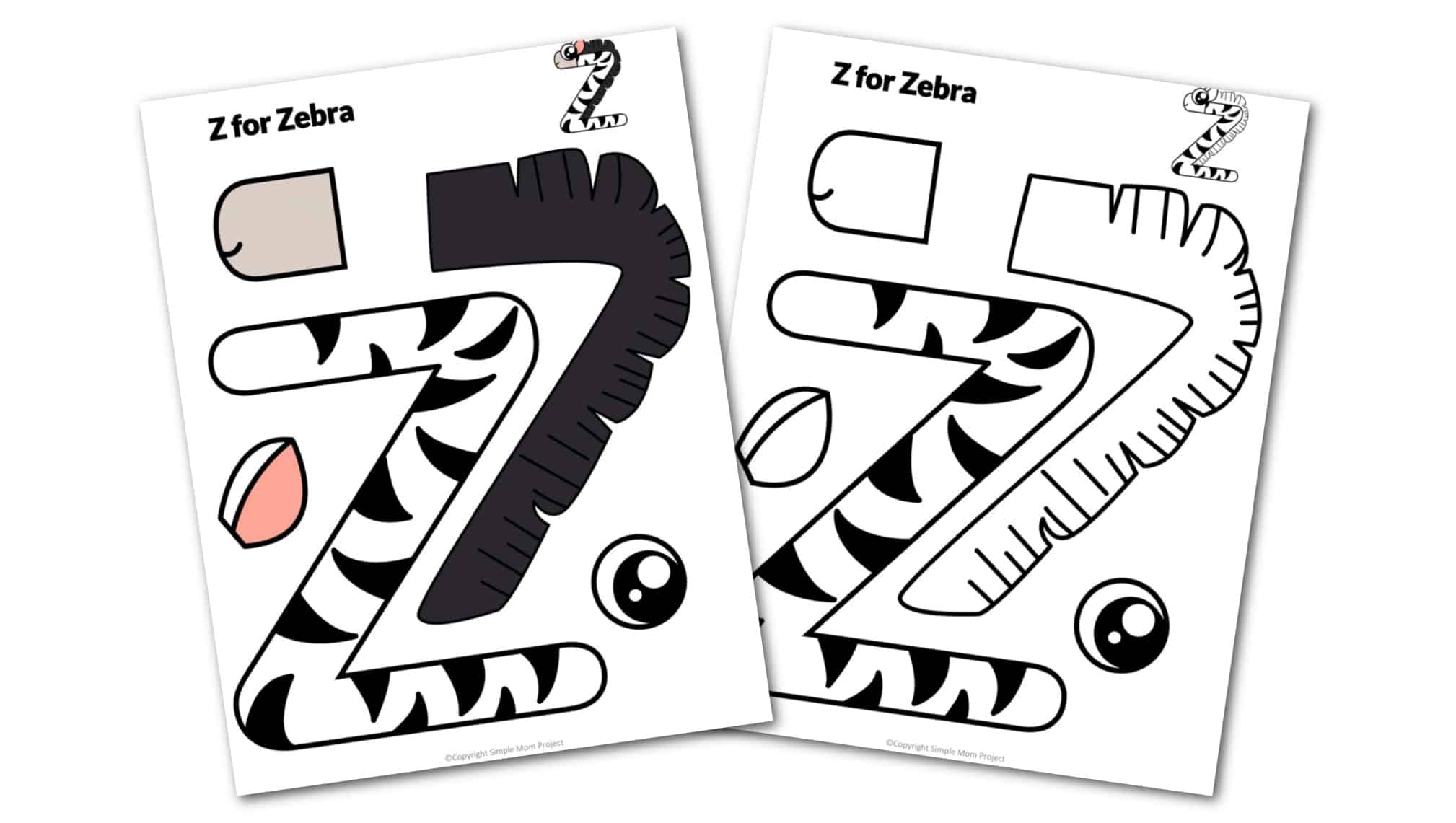 Free Printable Letter Z Zebra Craft For Kids Teachers Simple Mom Project Free Printable Letter Z Zebra Craft For Kids Teachers Simple Mom Project