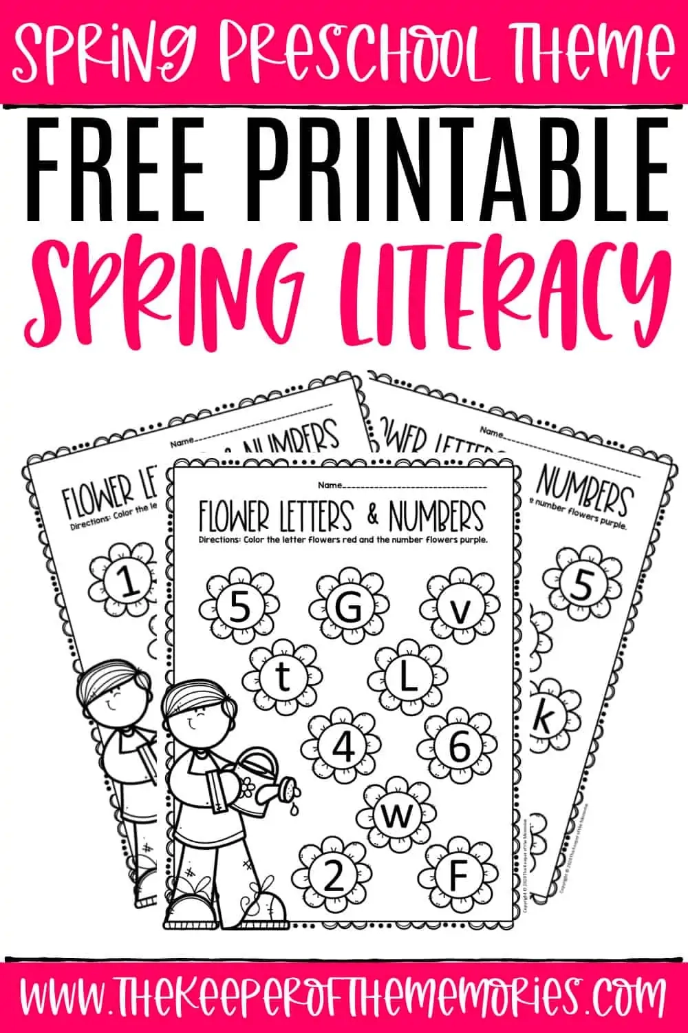 Free Printable Literacy Spring Preschool Worksheets The Keeper Of The Memories