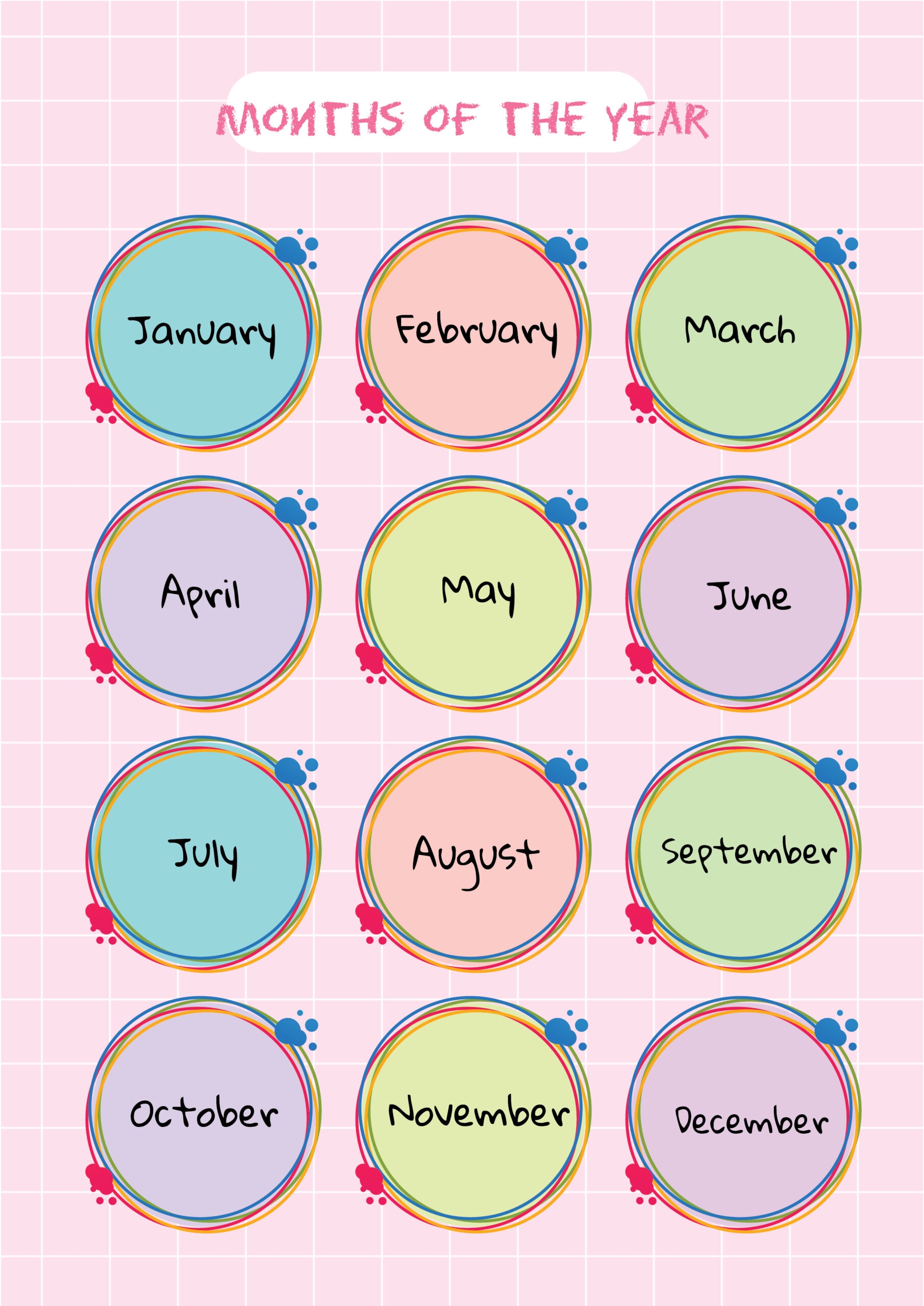 Free Printable Months Of The Year Charts PDF Number Dyslexia Free Printable Months Of The Year Charts PDF Number Dyslexia