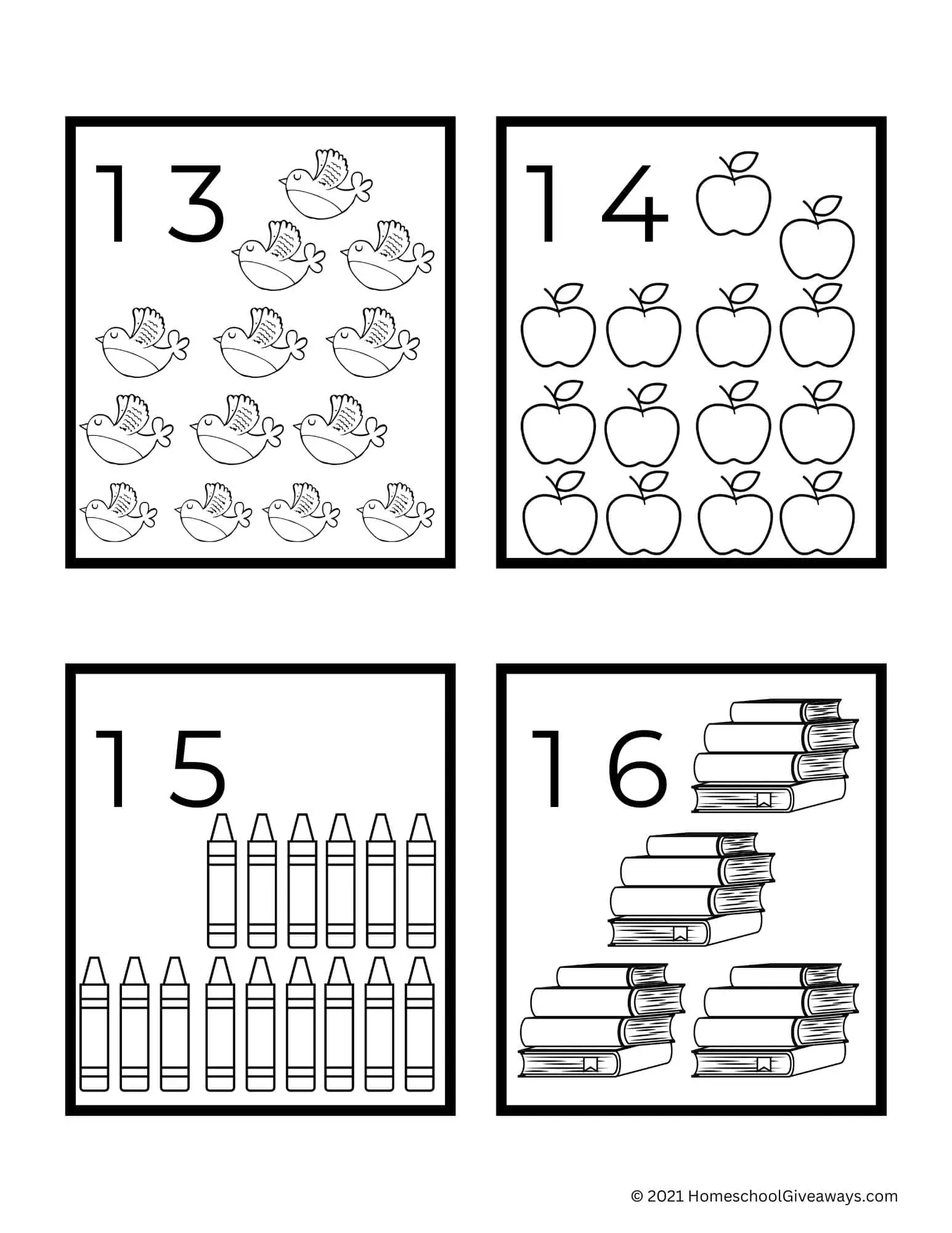 FREE Printable Number Coloring Pages For Numbers 1 20