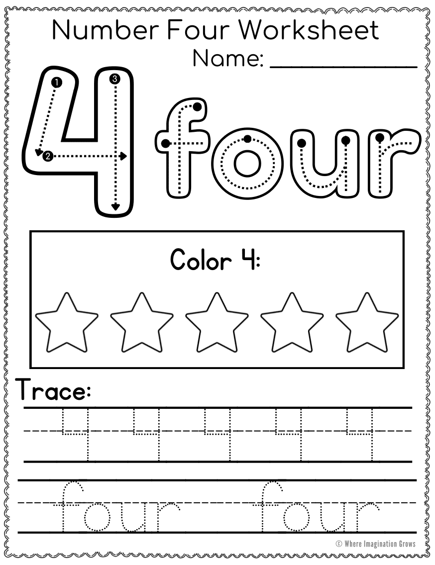 Free Printable Number Tracing Recognition Worksheets 1 9 Where Imagination Grows